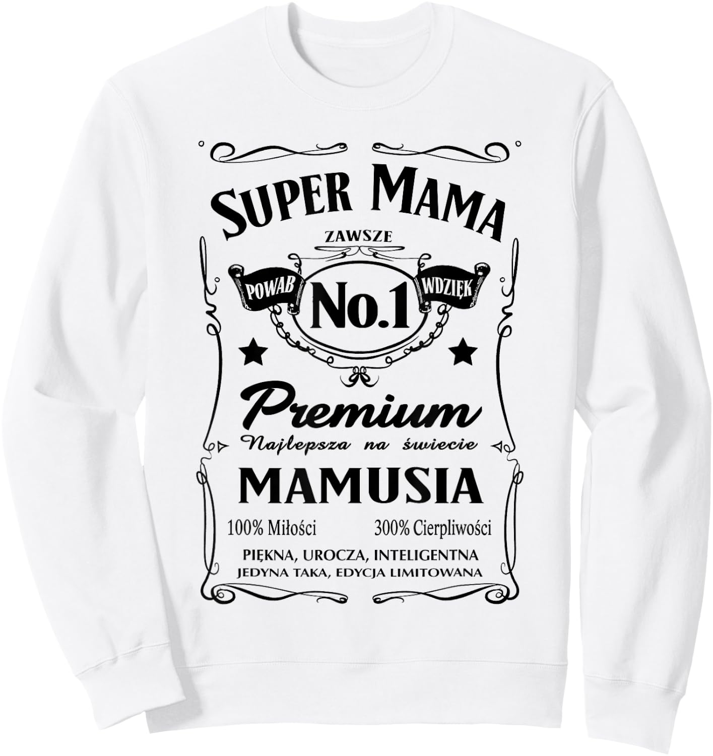 Super Mama Prezent dla Mamy Polska Koszulka Sweatshirt - Sweatshirt | White
