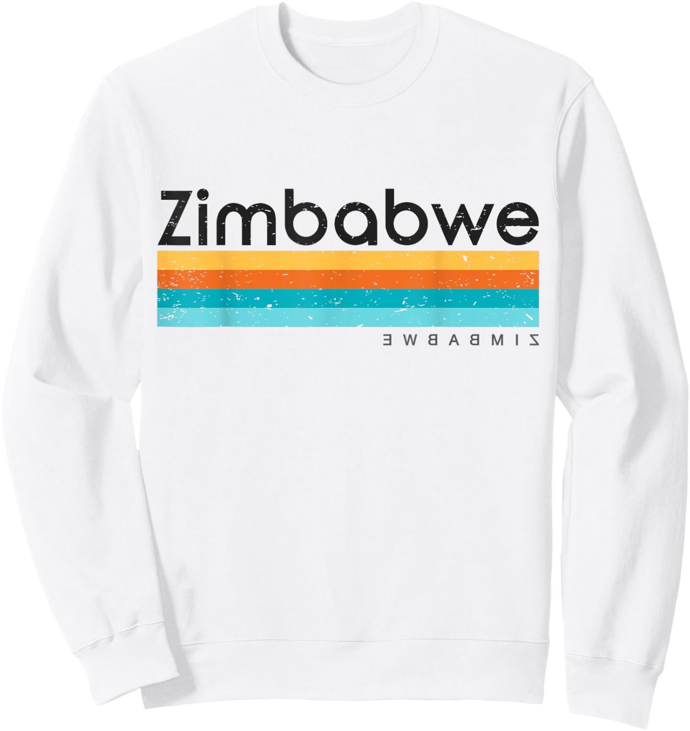 Vintage Retro Zimbabwe Design Sweatshirt - Sweatshirt | White