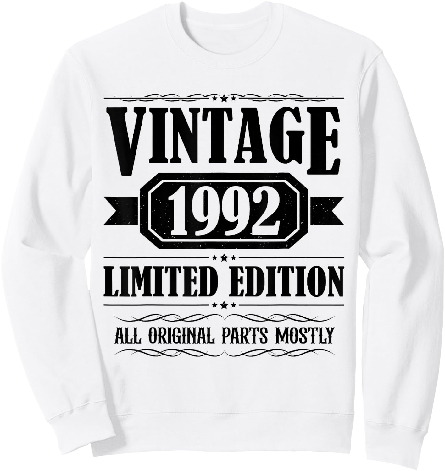 Vintage 1992 T Shirts Retro Funny 1992 Birthday Sweatshirt - Sweatshirt | White