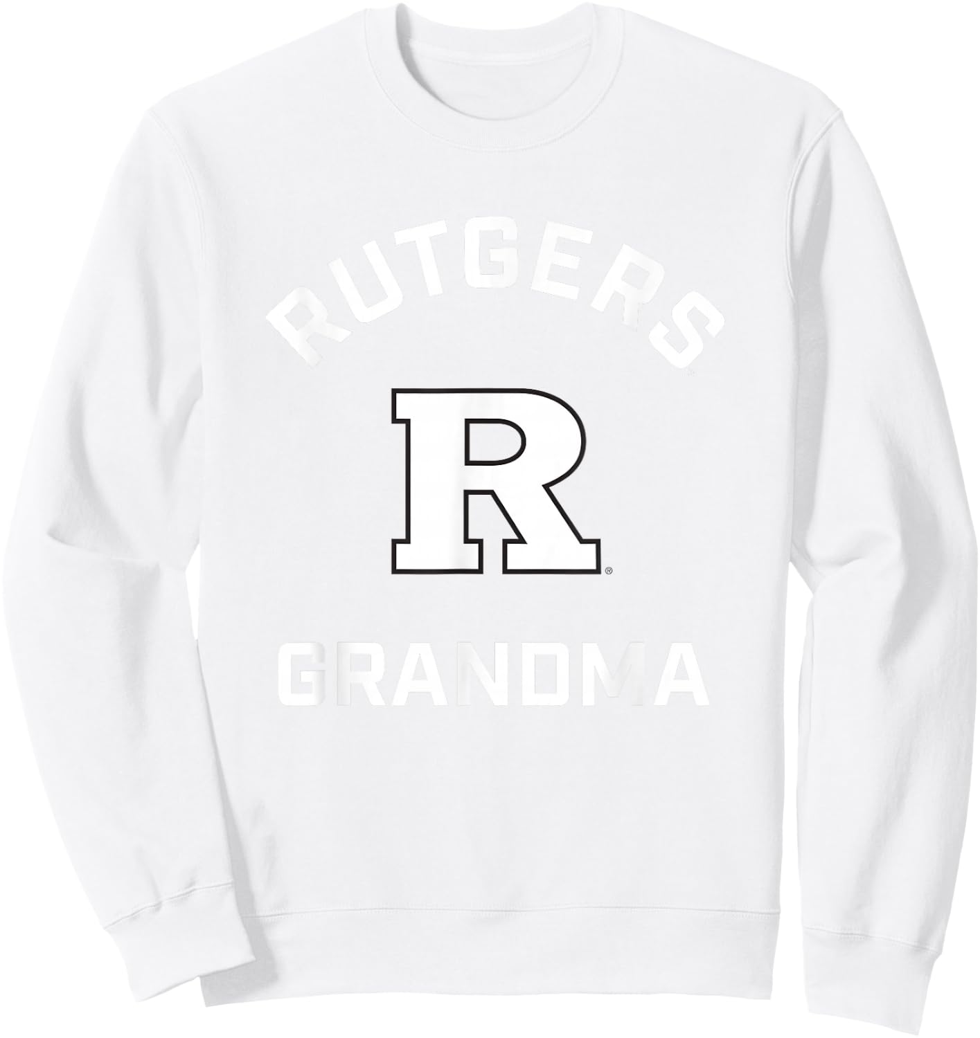 Rutgers University Scarlet Knights Arched Grandma Sweatshirt - Sweatshirt | White