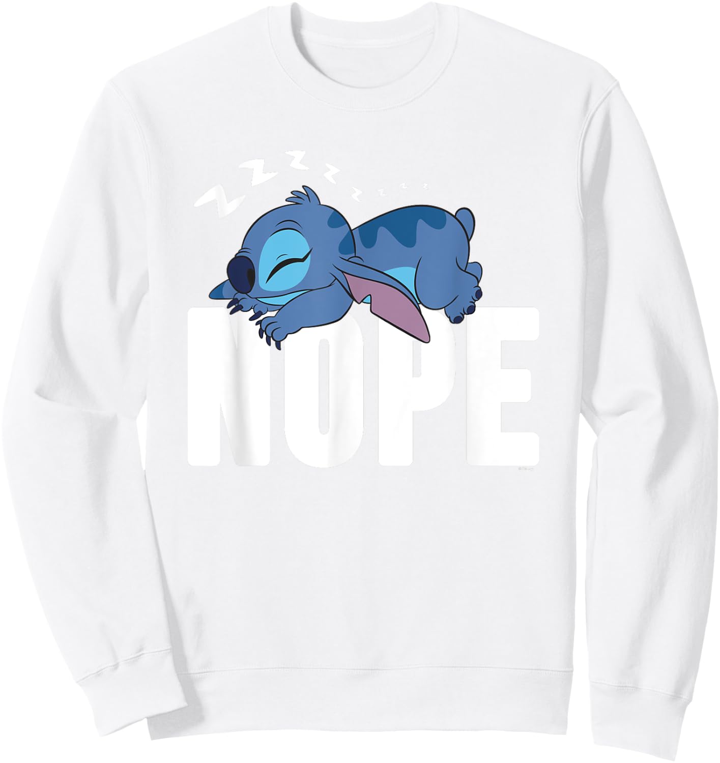 Lilo And Stitch Nope Nightdress Sweatshirt - Sweatshirt | White