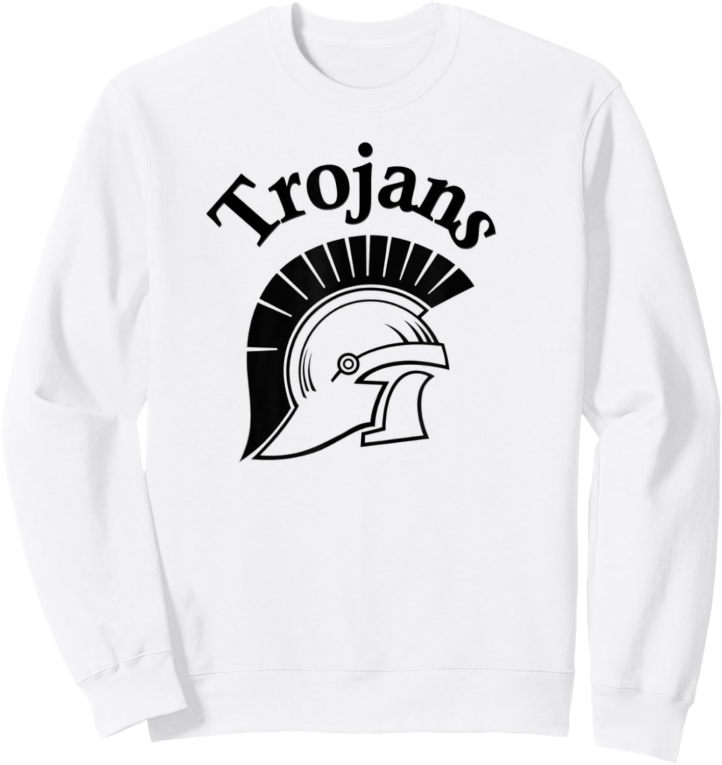 Trojans team - Black Logo Sweatshirt - Sweatshirt | White