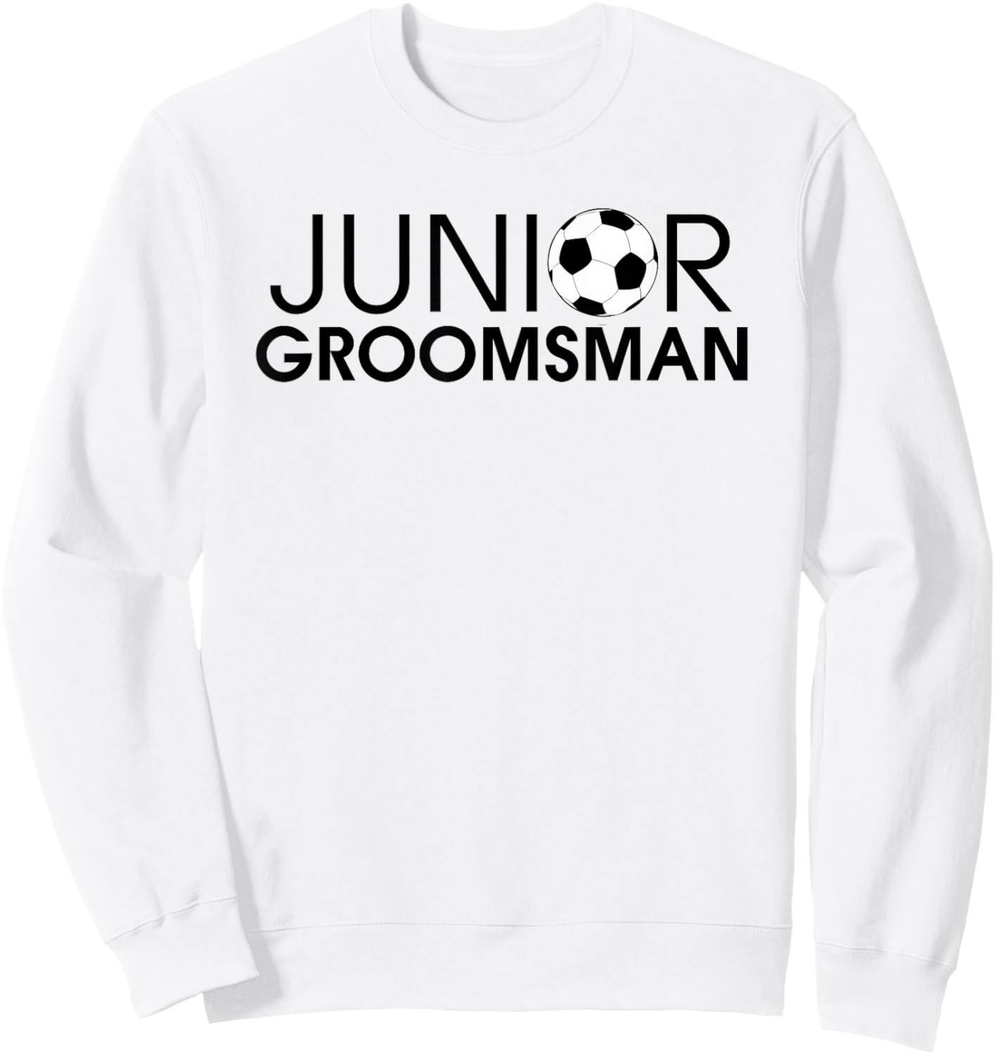 Junior Groomsman Soccer Ball Wedding Sweatshirt - Sweatshirt | White