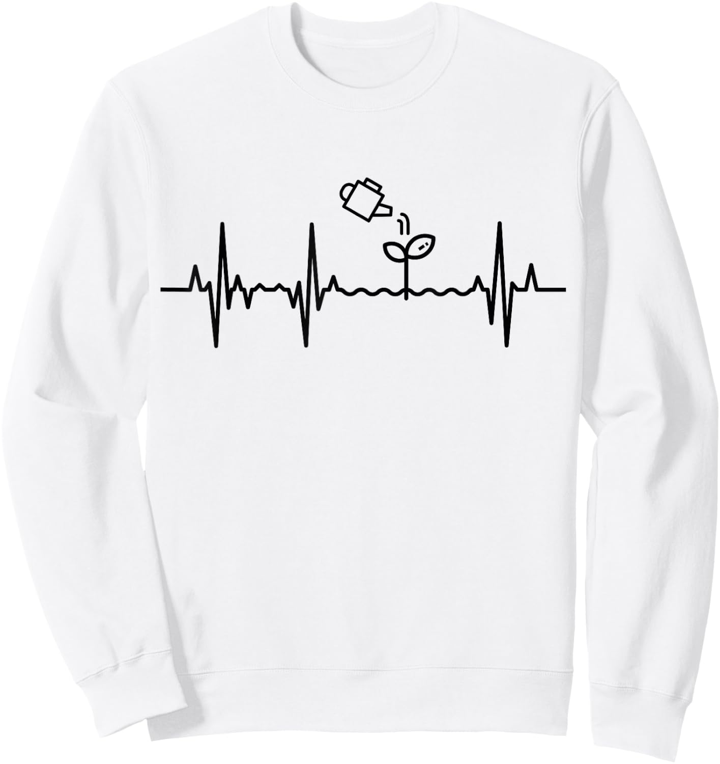 Ligne cardiaque de jardinage Fréquence cardiaque Sweatshirt - Sweatshirt | White