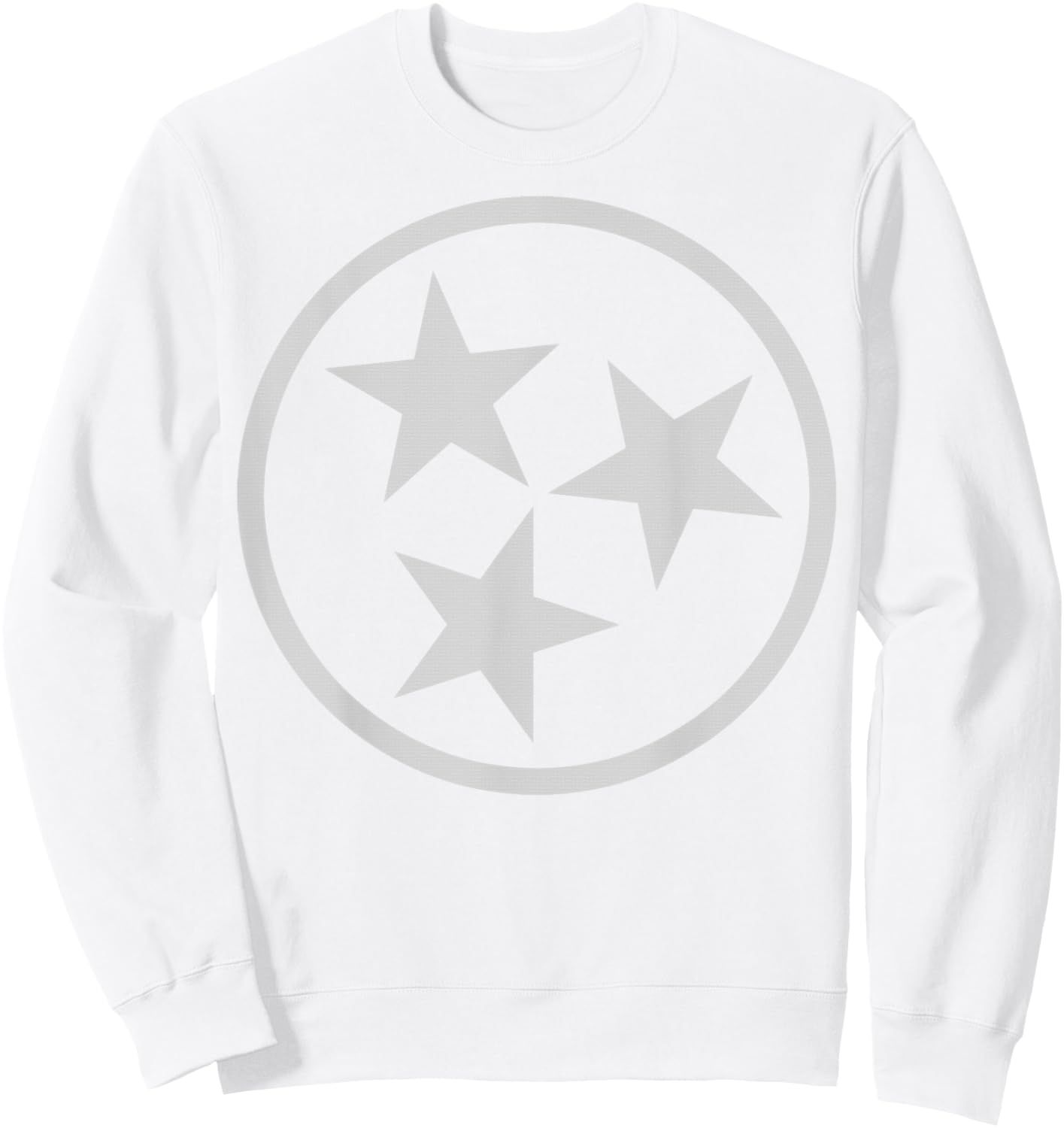 Tennessee Volunteer State Flag Tri-Star Men & Women Sweatshirt - Sweatshirt | White