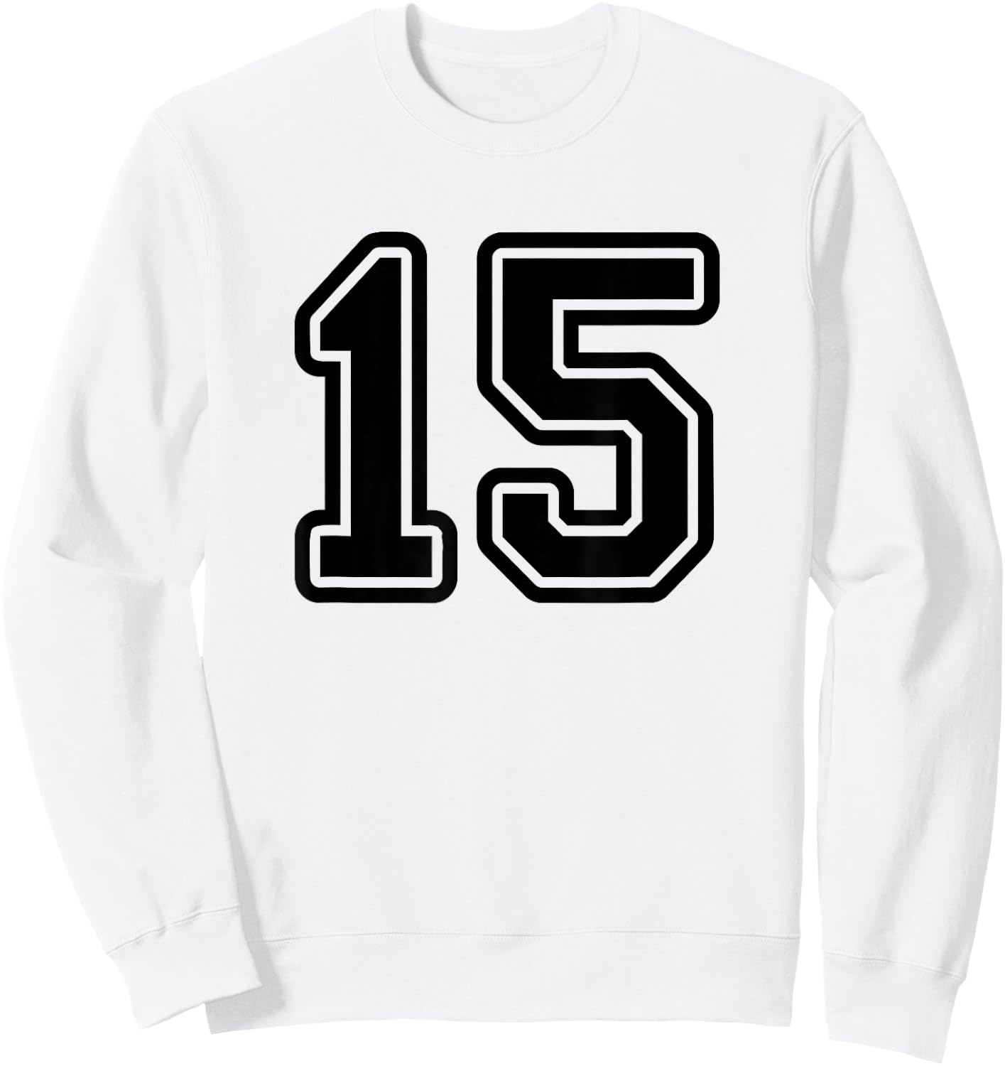 Sport Team Number #15 Sweatshirt - Sweatshirt | White