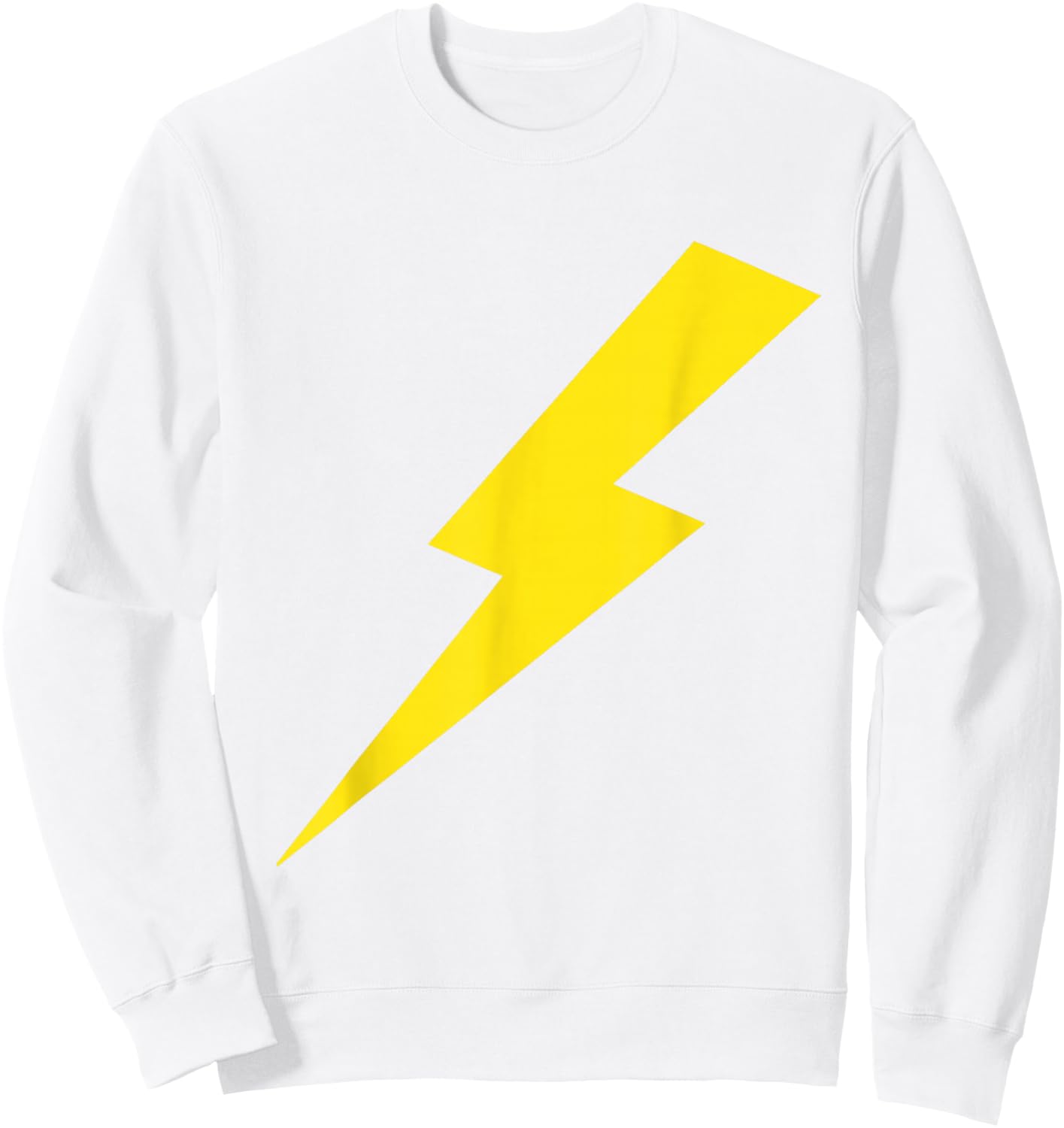 Cool Lightning Bolt Yellow Print Shirt Sweatshirt - Sweatshirt | White