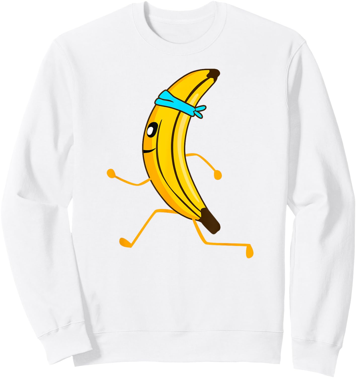 Running Banana Funny Run jooging athletes Sweatshirt - Sweatshirt | White