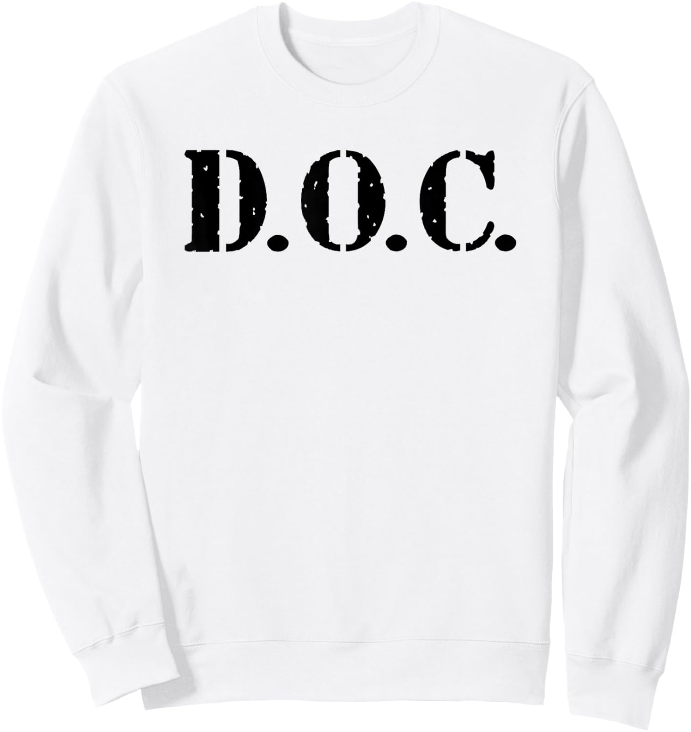 D.O.C. Prisoner Inmate Costume Halloween Sweatshirt - Sweatshirt | White