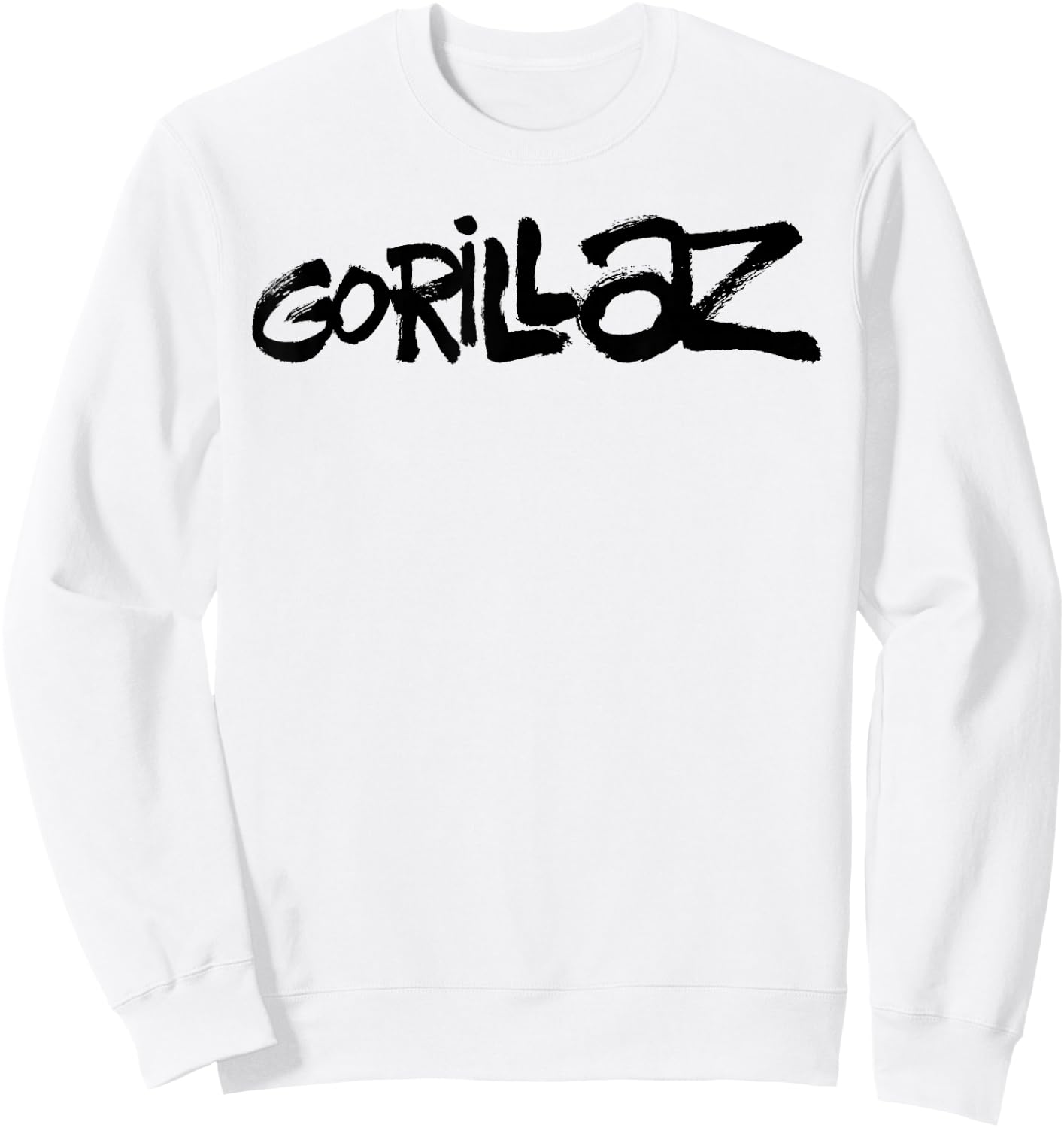 Gorillaz Black Paint Brush Logo Sweatshirt - Sweatshirt | White