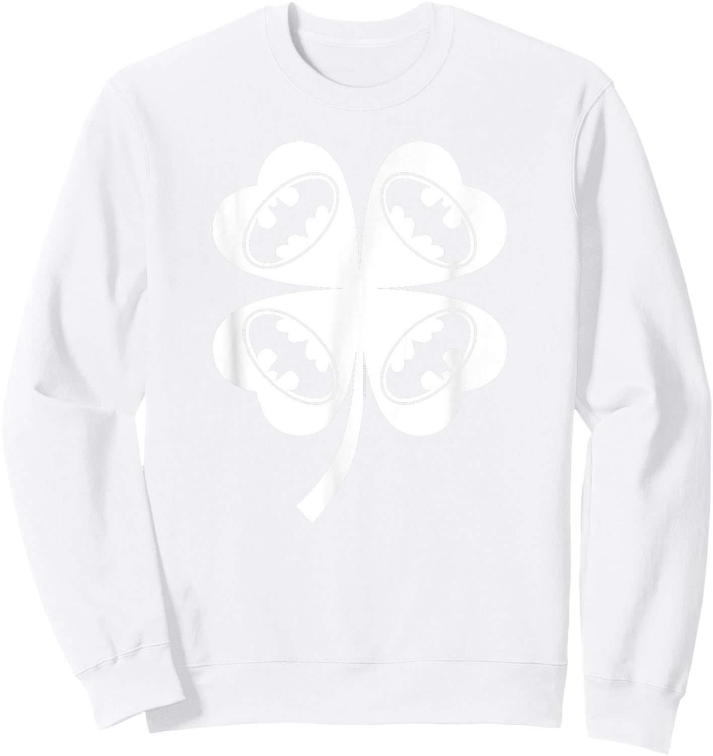 Batman Bat Clover St. Patrick's Day Sweatshirt - Sweatshirt | White
