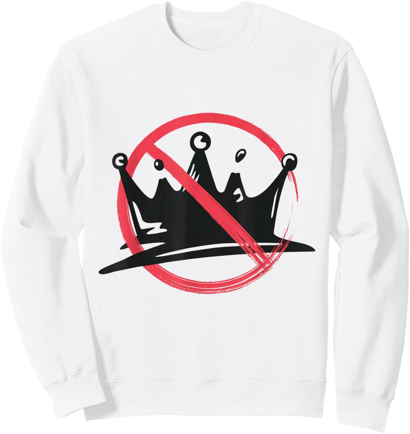 No Kings Two Sided Front Back Nope Vintage Sweatshirt - Sweatshirt | White