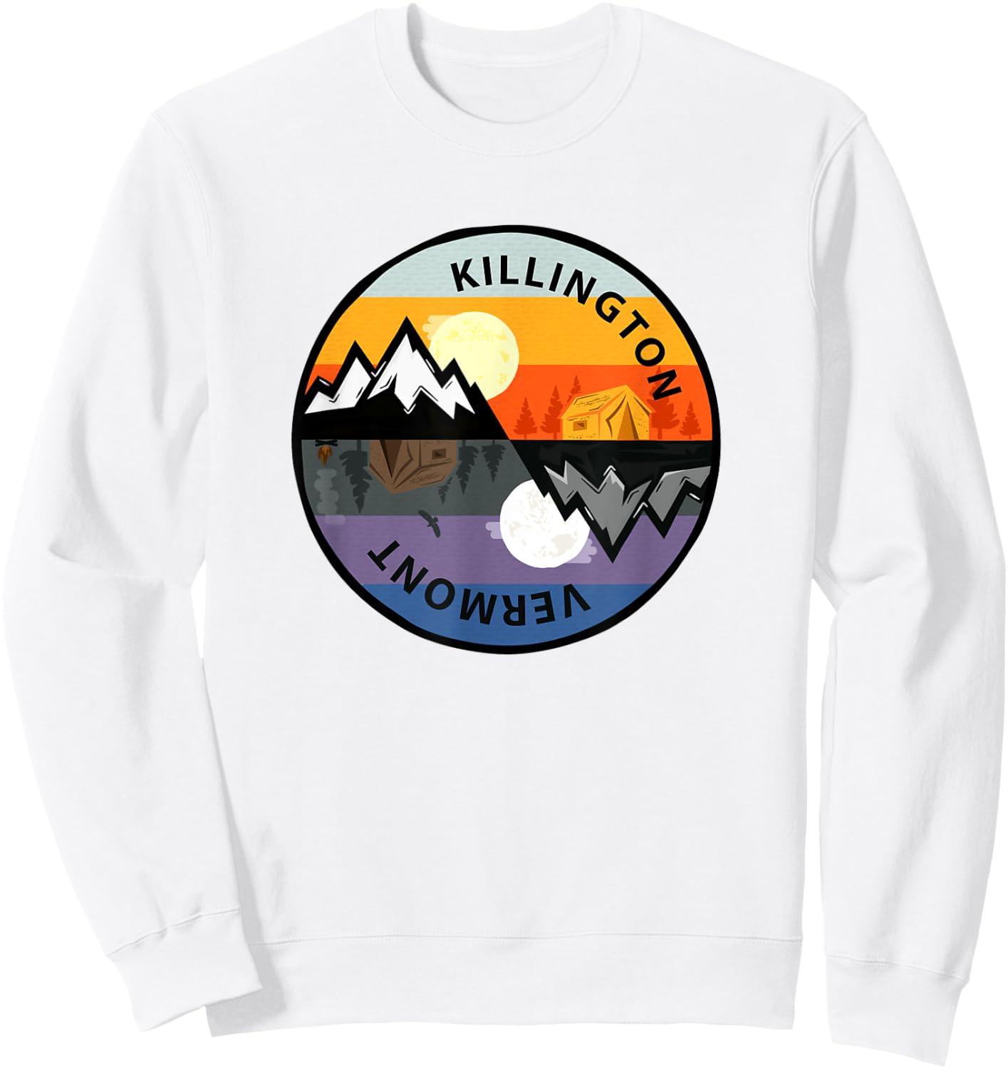 Retro Vintage Killington, Vermont Souvenir Sweatshirt - Sweatshirt | White