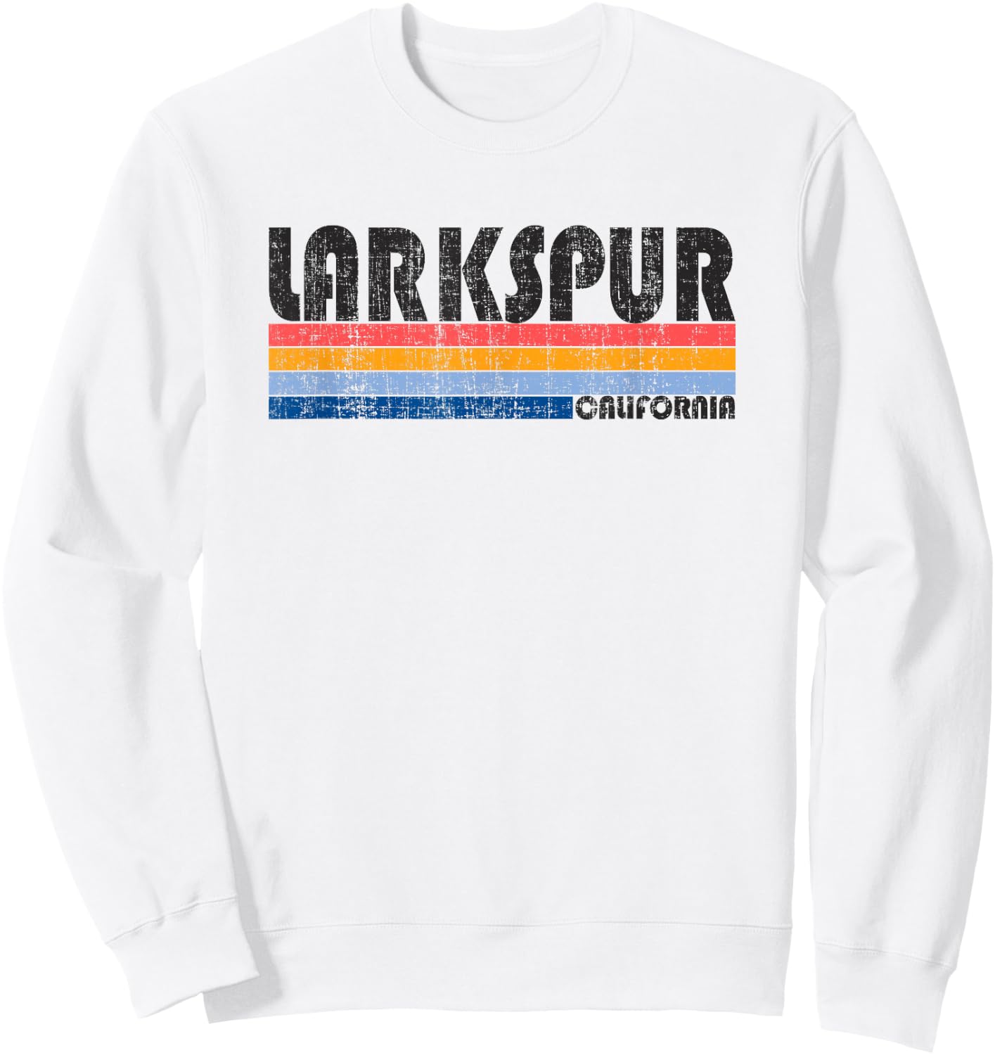 Vintage 70s 80s Style Larkspur, CA Sweatshirt - Sweatshirt | White