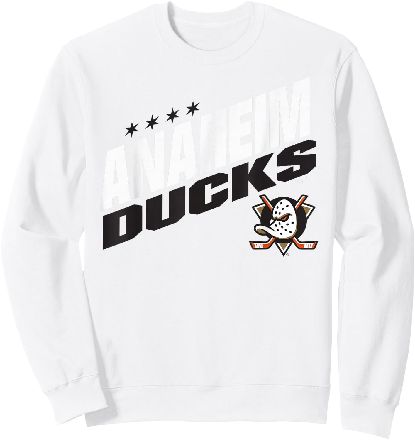 Anaheim Ducks Fuel Orange Officially Licensed Sweatshirt - Sweatshirt | White