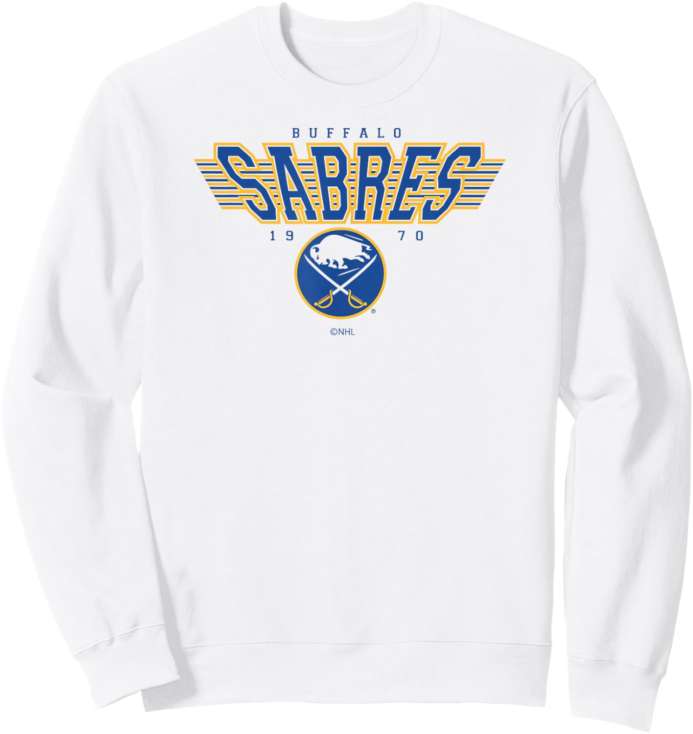 Buffalo Sabres Laser White Officially Licensed Sweatshirt - Sweatshirt | White