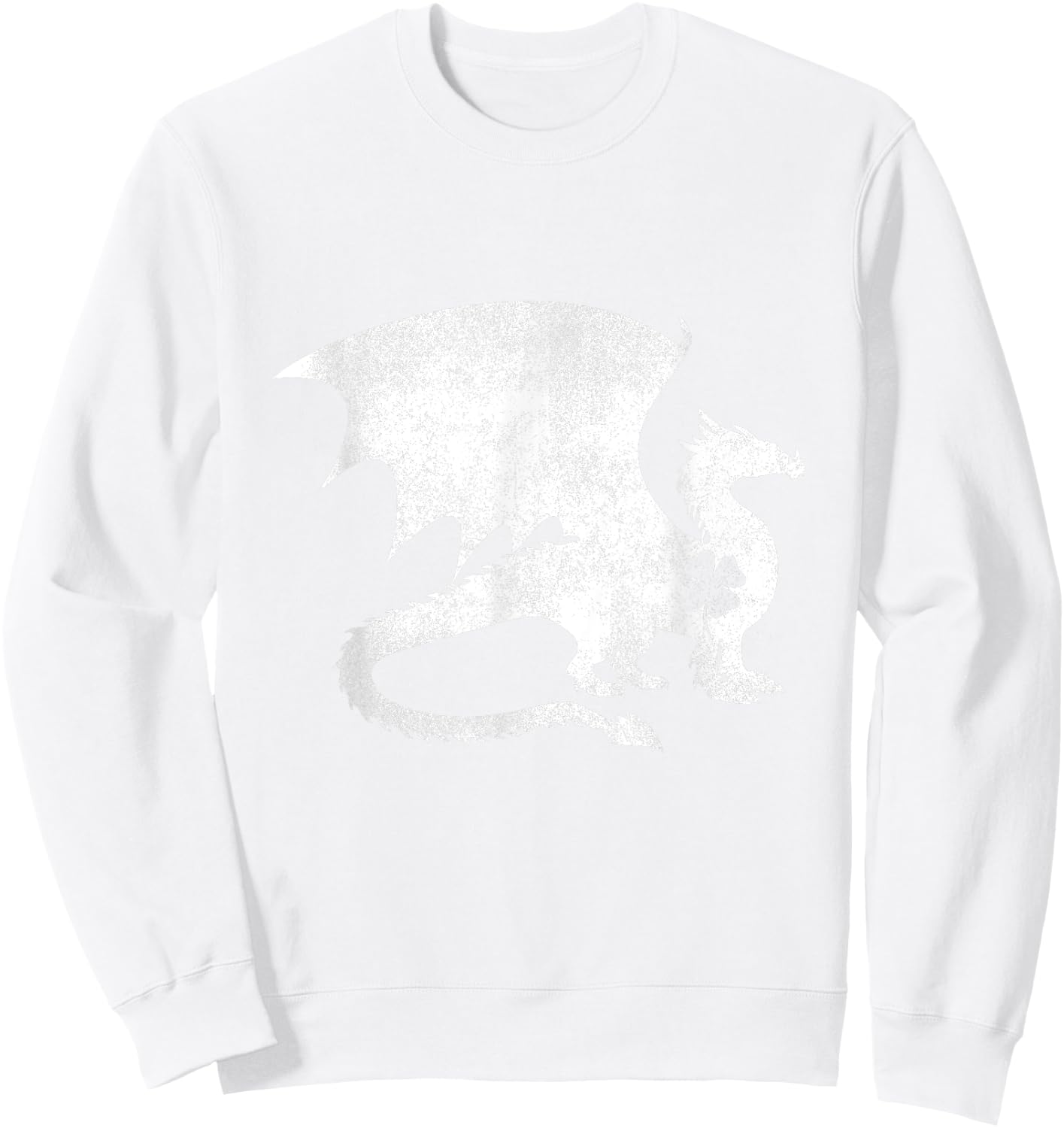 Dragon Silhouette Lucky Shamrock St. Patrick's Day Sweatshirt - Sweatshirt | White
