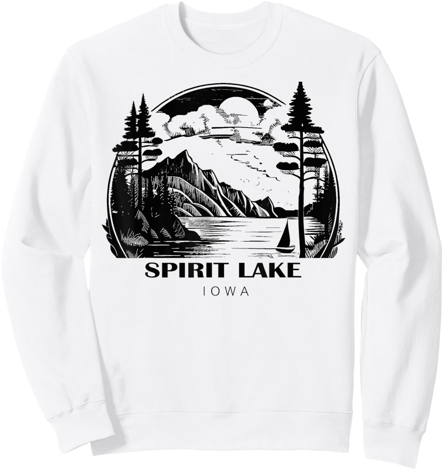 Spirit Lake Iowa Sweatshirt - Sweatshirt | White