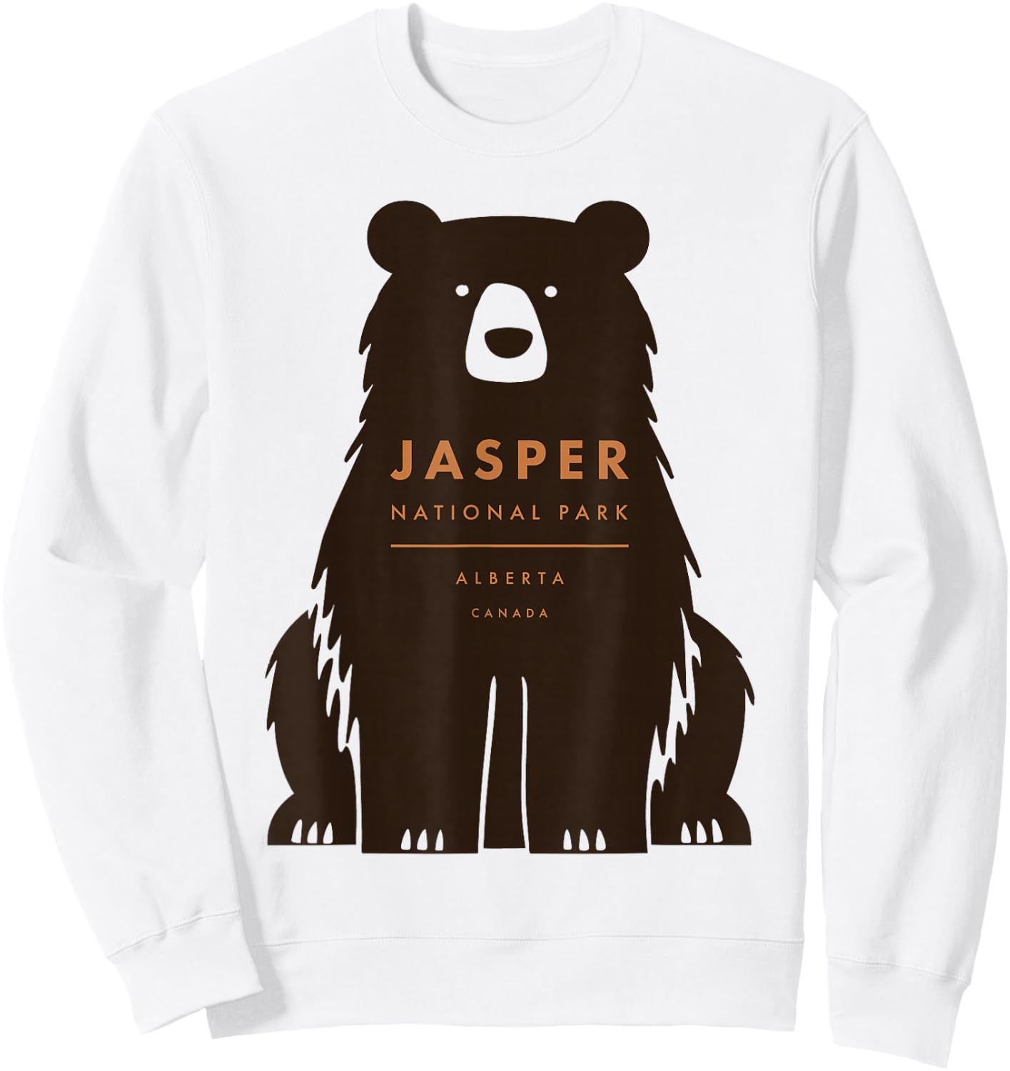 Jasper National Park Alberta Canada Retro Vintage Bear Sweatshirt - Sweatshirt | White