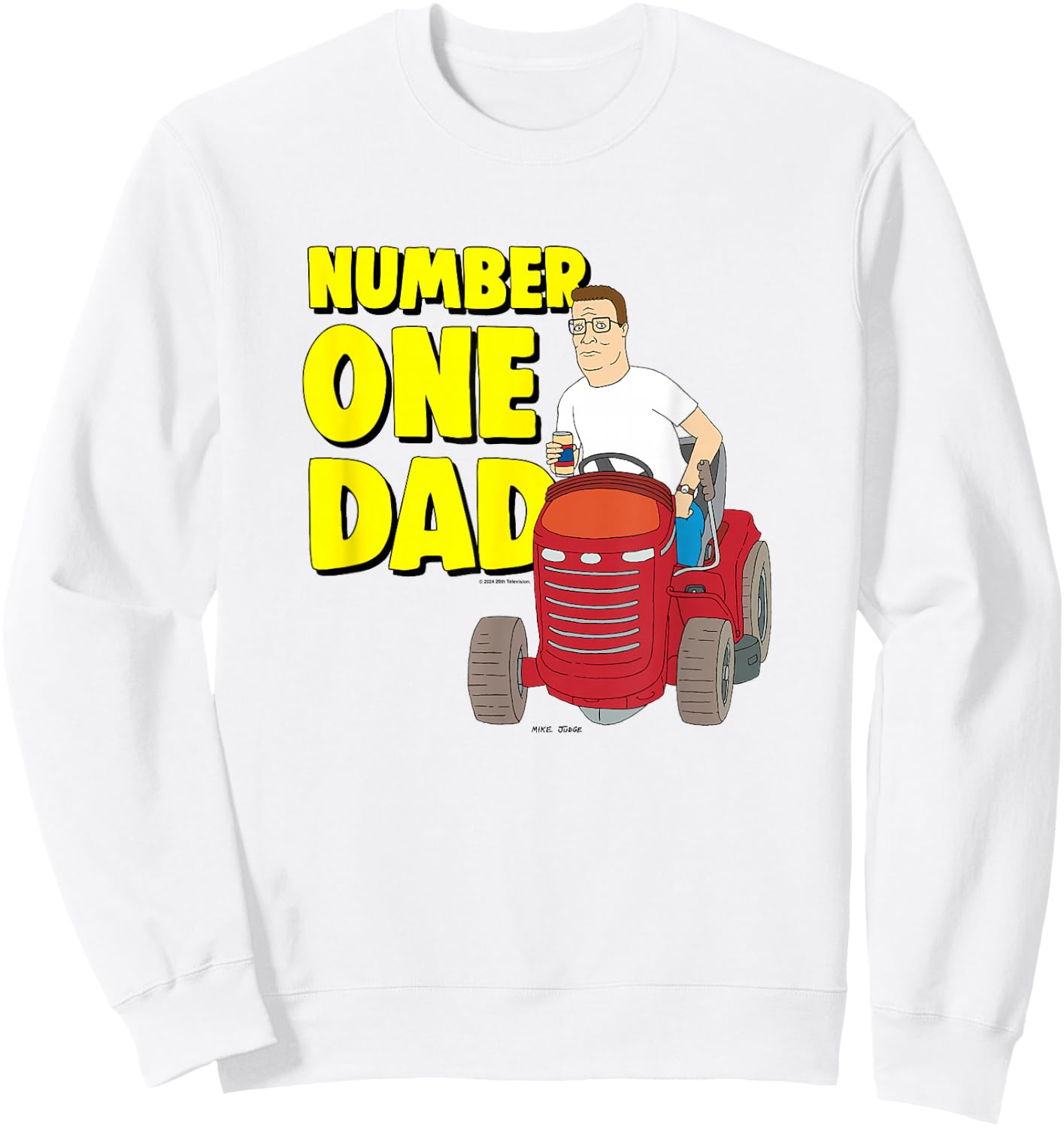 King Of The Hill Father's Day Hank Number One Dad Sweatshirt - Sweatshirt | White