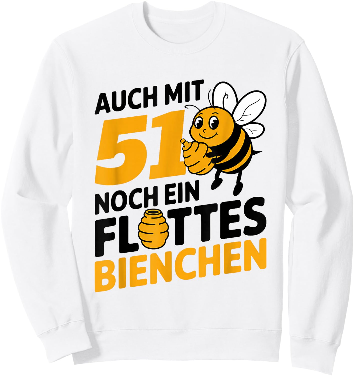 51st Birthday Woman with 51st Birthday Motif, gray, S Sweatshirt - Sweatshirt | White