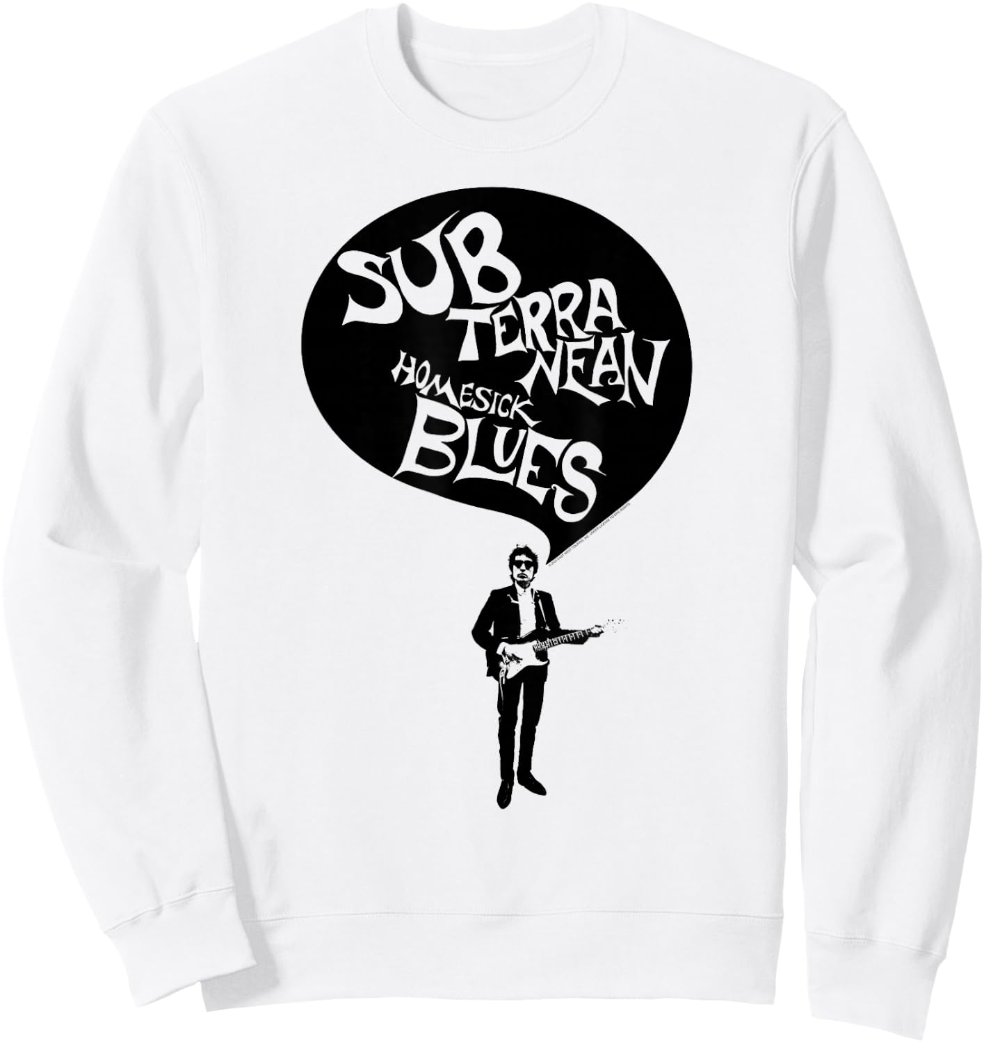 Bob Dylan Subterranean Homesick Blues Official , grey, S Sweatshirt - Sweatshirt | White