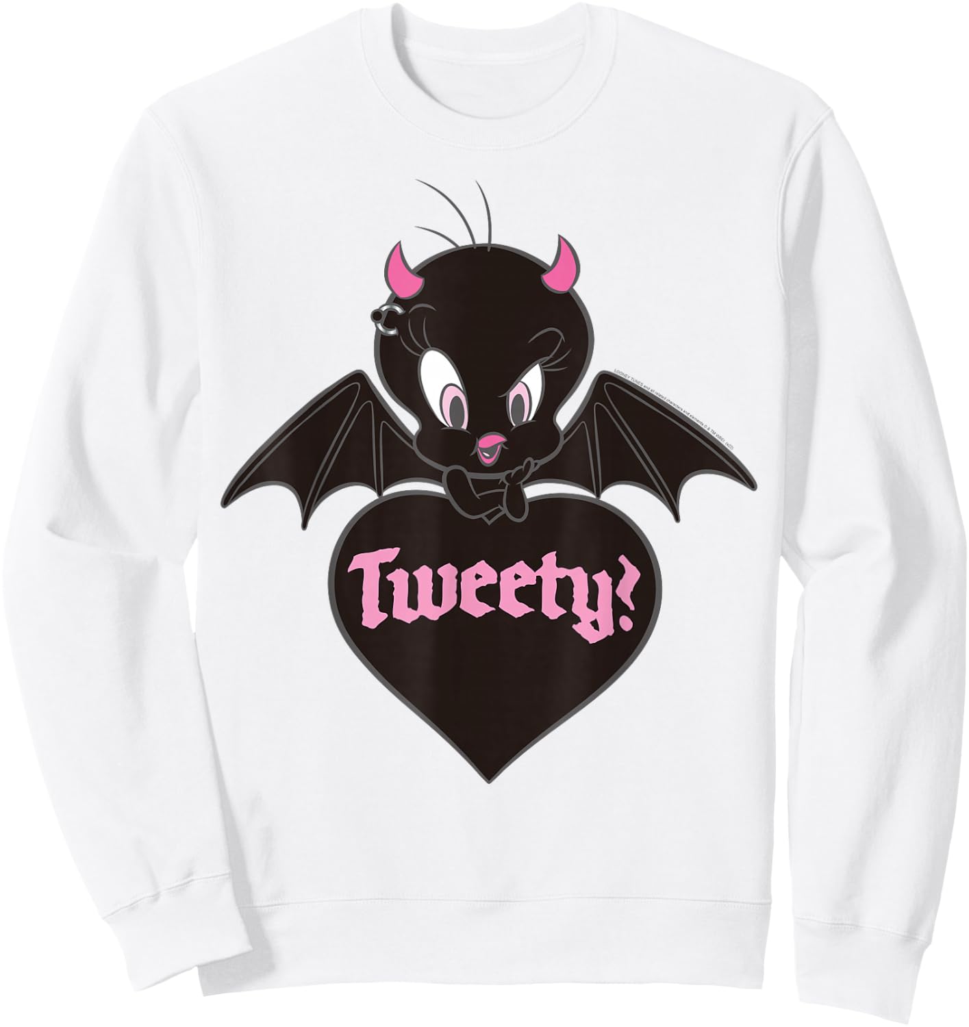 Looney Tunes Tweety Devil Heart Sweatshirt - Sweatshirt | White