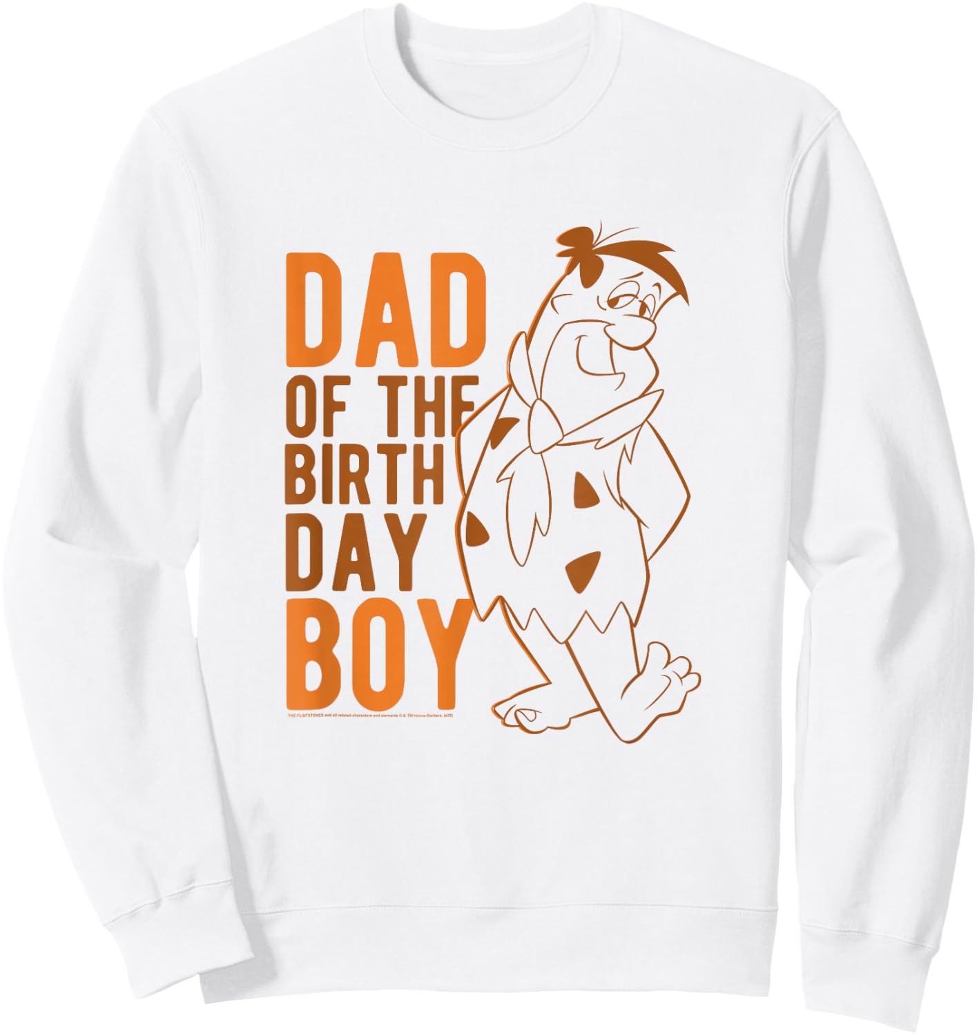The Flintstones Fred Flintstone Dad Of The Birthday Boy Sweatshirt - Sweatshirt | White