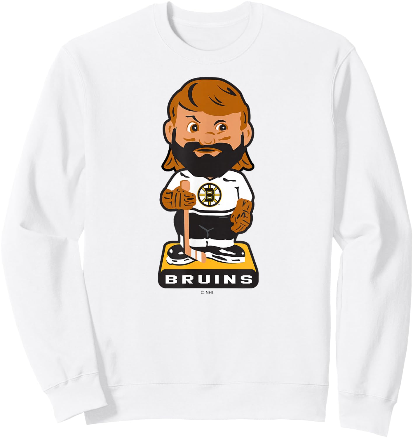 Boston Bruins Bobblehead Gray Officially Licensed Sweatshirt - Sweatshirt | White