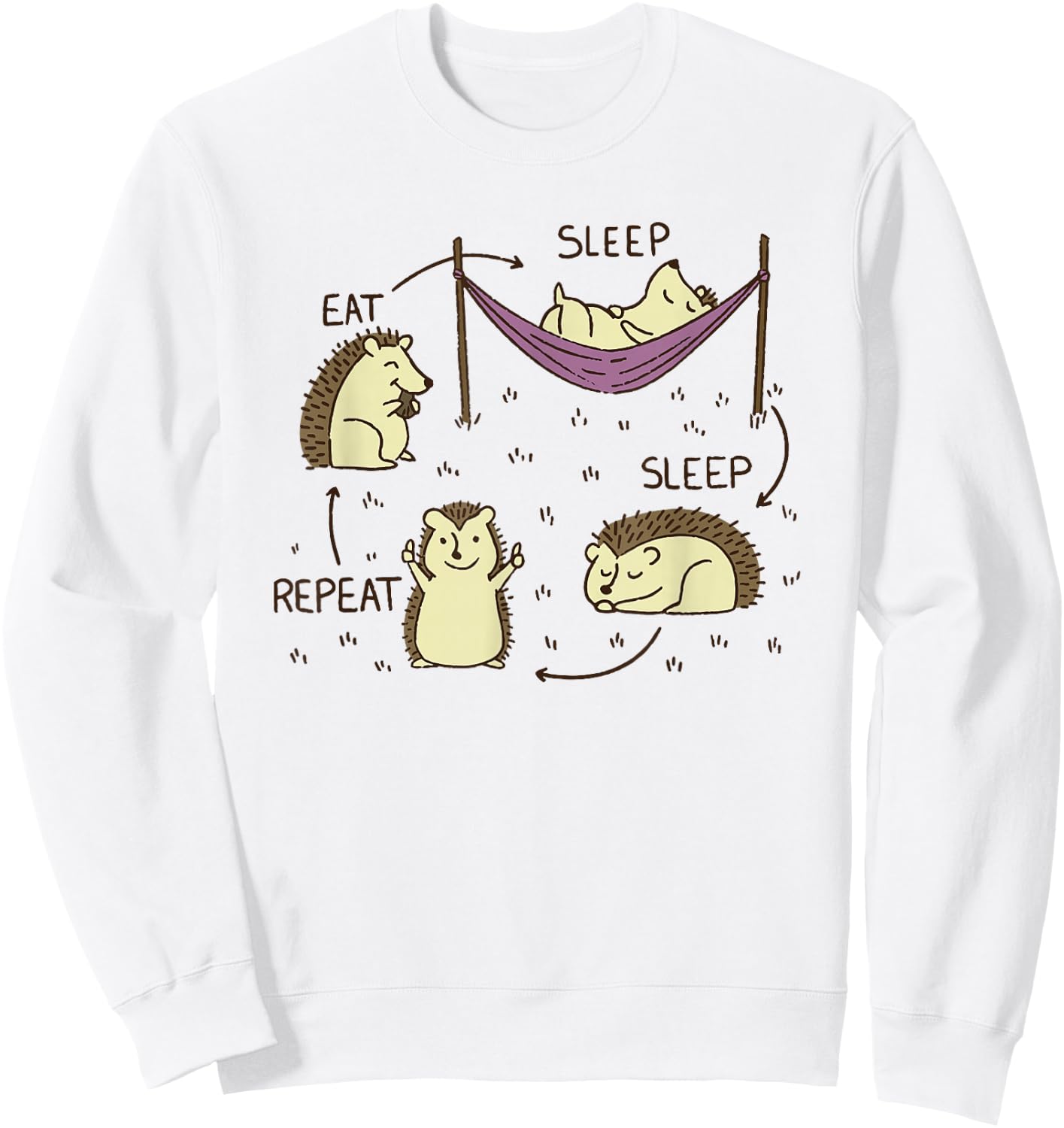 Hedgehog cute Hedgehogs Sweatshirt - Sweatshirt | White