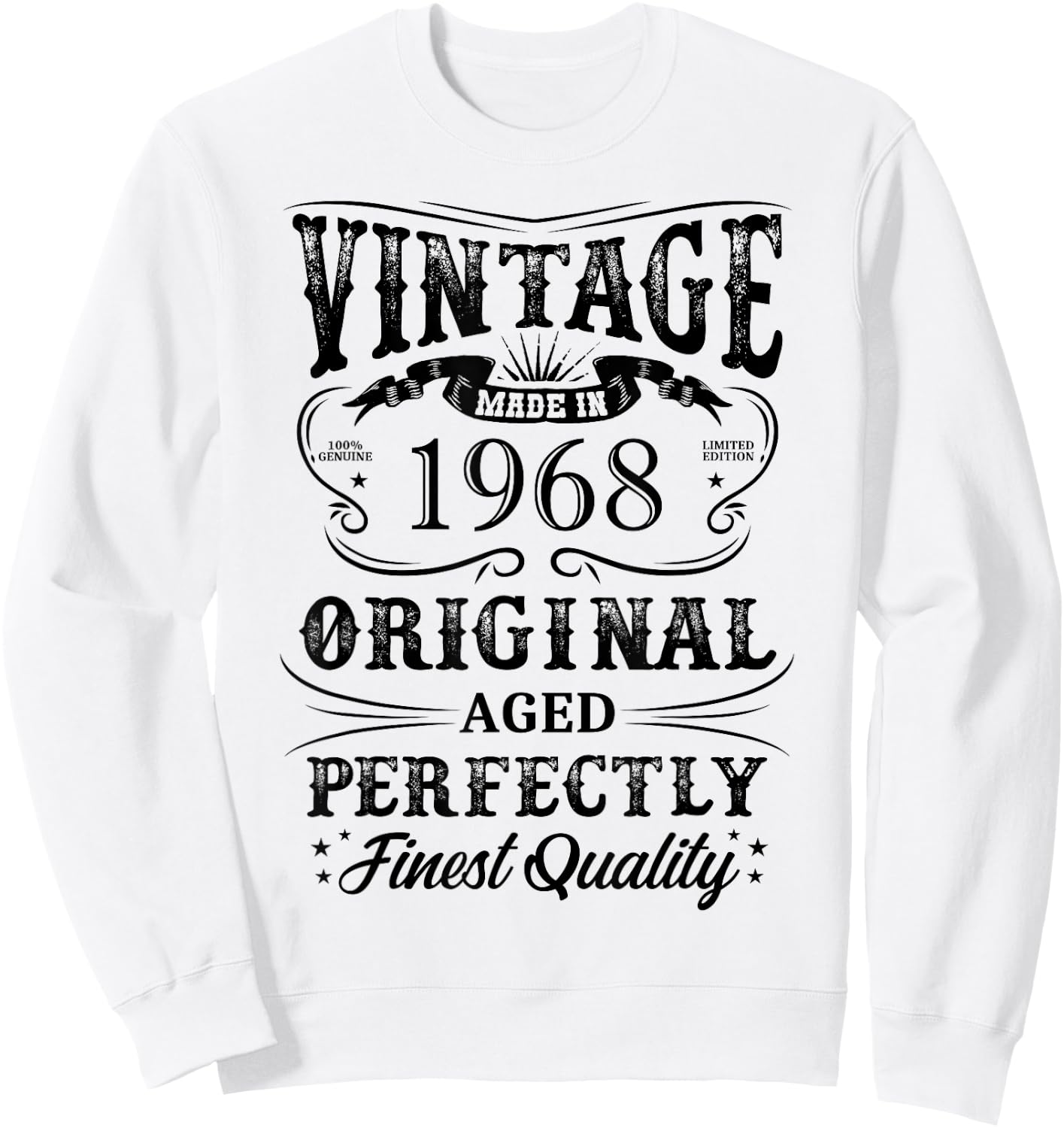 1968 Vintage To Perfection Matured Vintage Made In 1968 , gray Sweatshirt - Sweatshirt | White