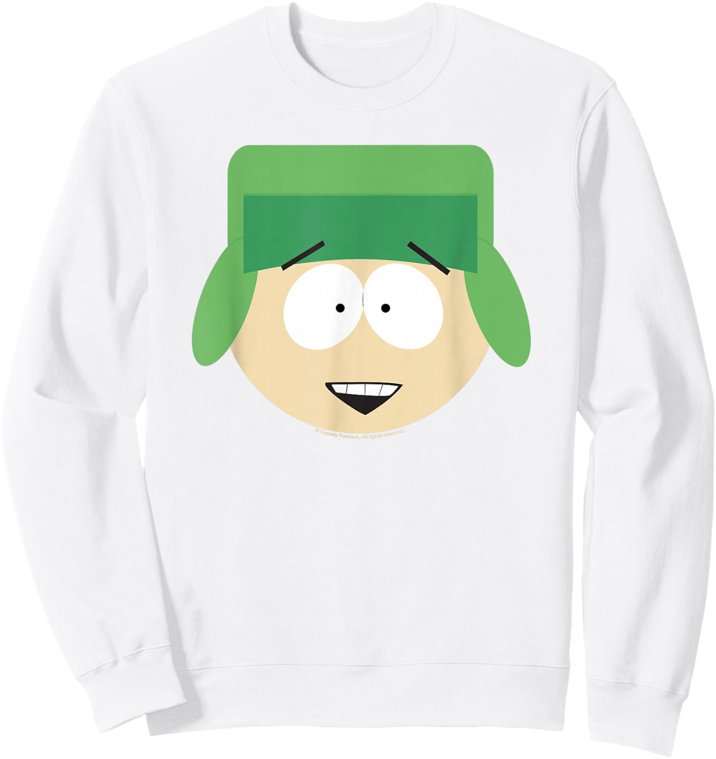 South Park Kyle Smile Face Halloween Sweatshirt - Sweatshirt | White