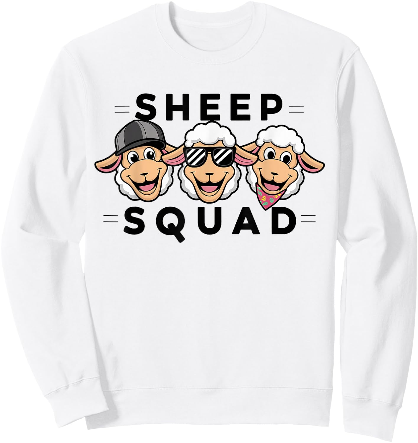 Sheep Squad Design for Sheep Lover Stuff | Kids Sheep Sweatshirt - Sweatshirt | White