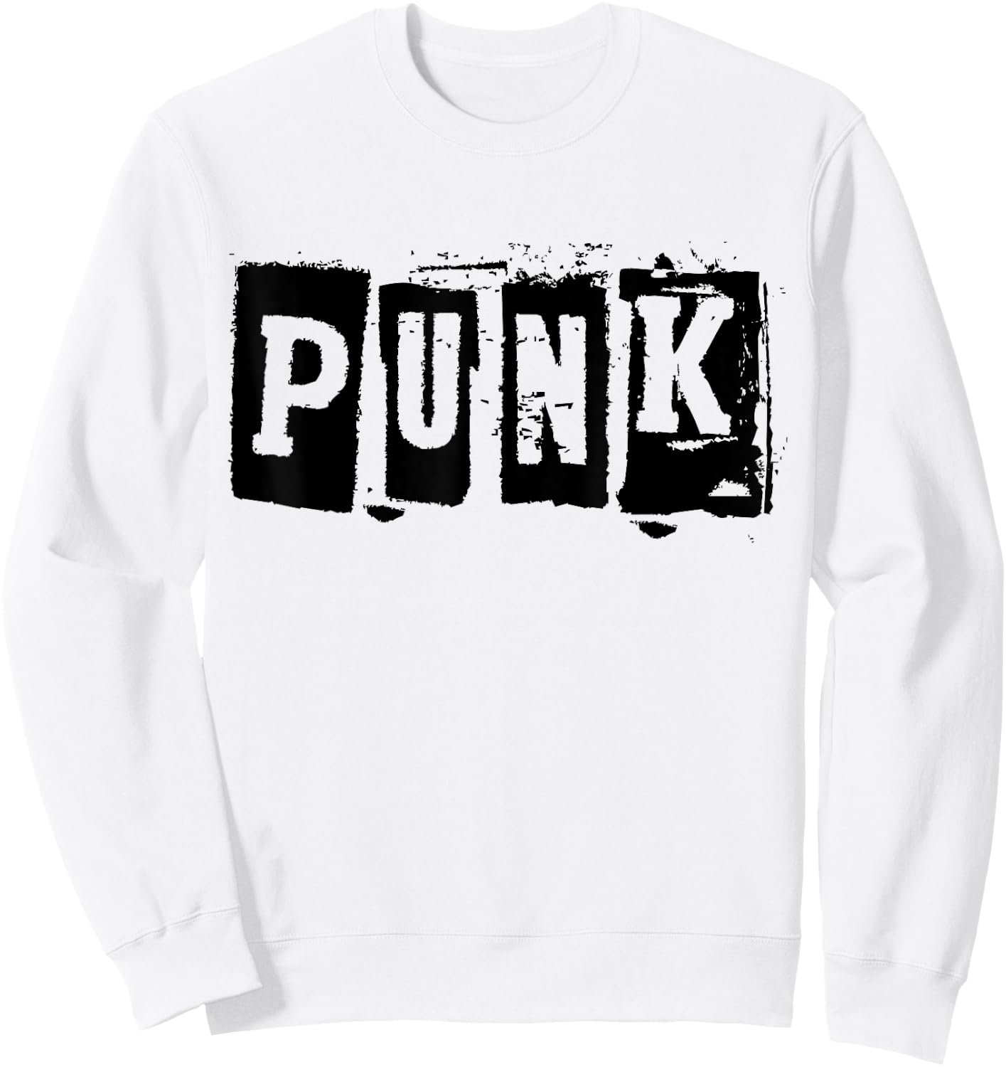 Punk Clothing | Alternative Punk Music Shirt | Punk Rock , White Sweatshirt - Sweatshirt | White