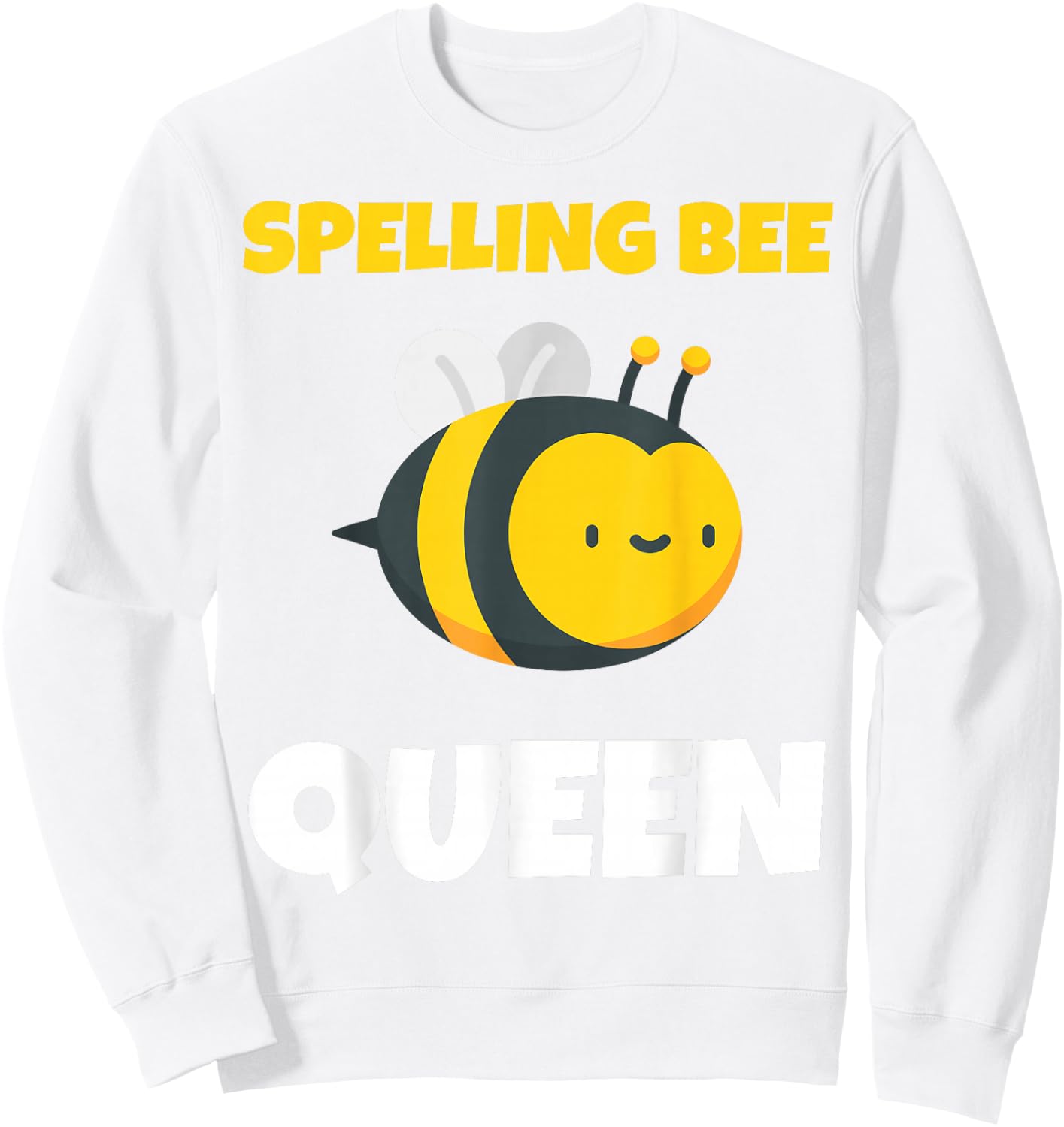 Spelling Bee Queen Kids Girls Sweatshirt - Sweatshirt | White