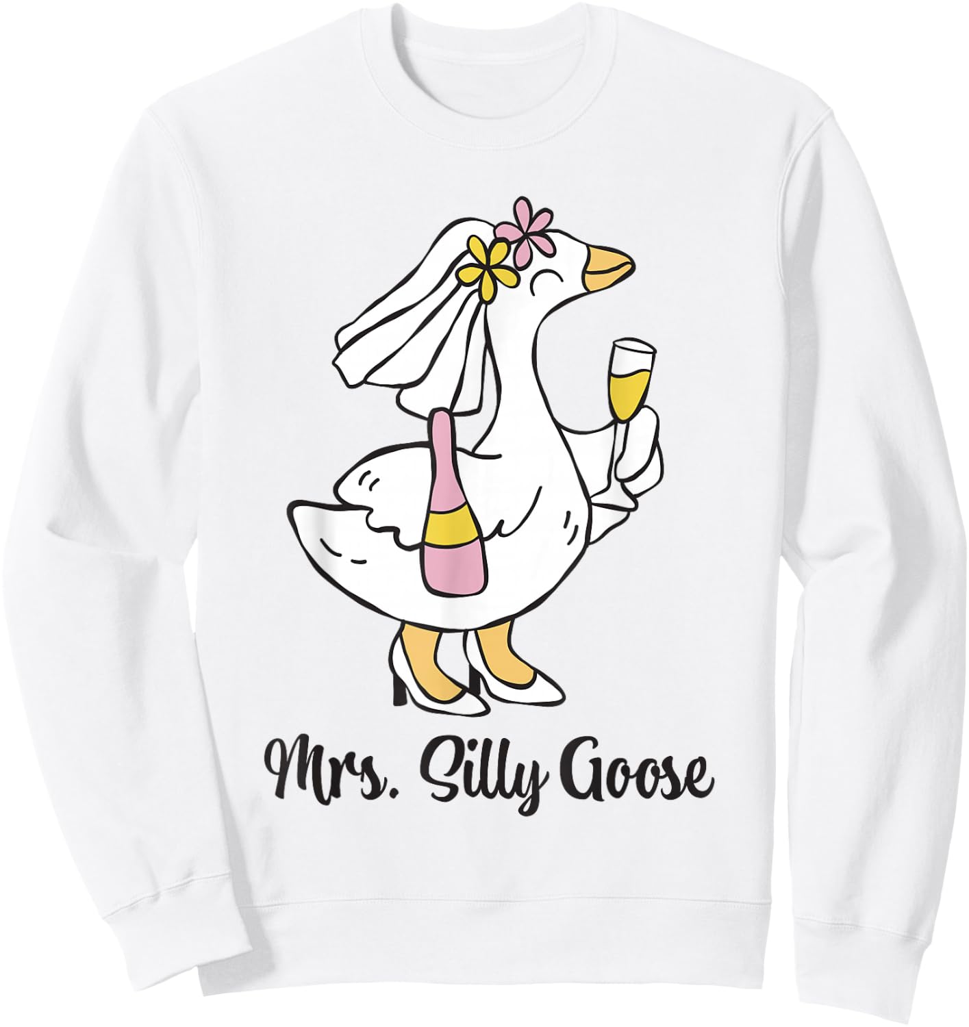 Mr And Mrs Silly Goose Sweatshirt - Sweatshirt | White