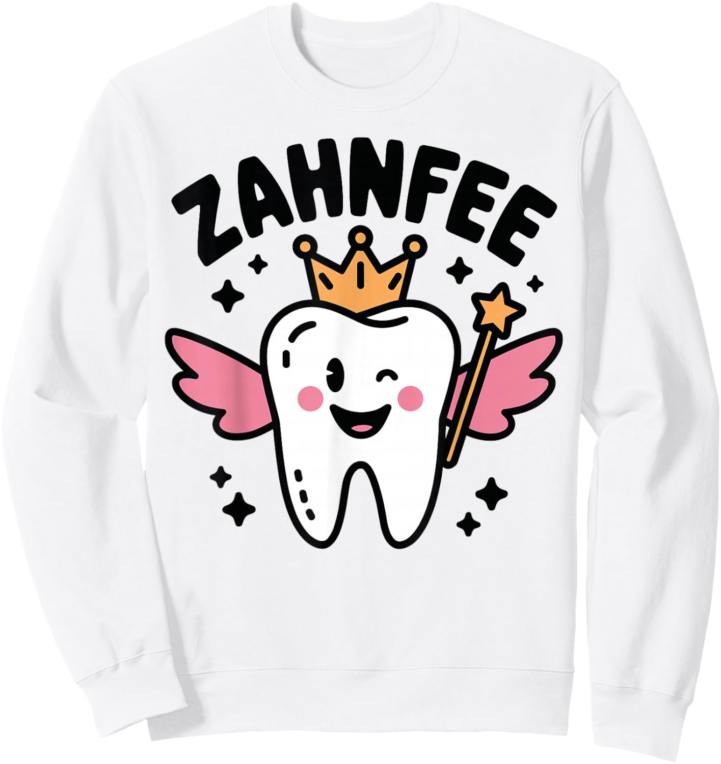 Women's Tooth Fairy Costume , White Sweatshirt - Sweatshirt | White