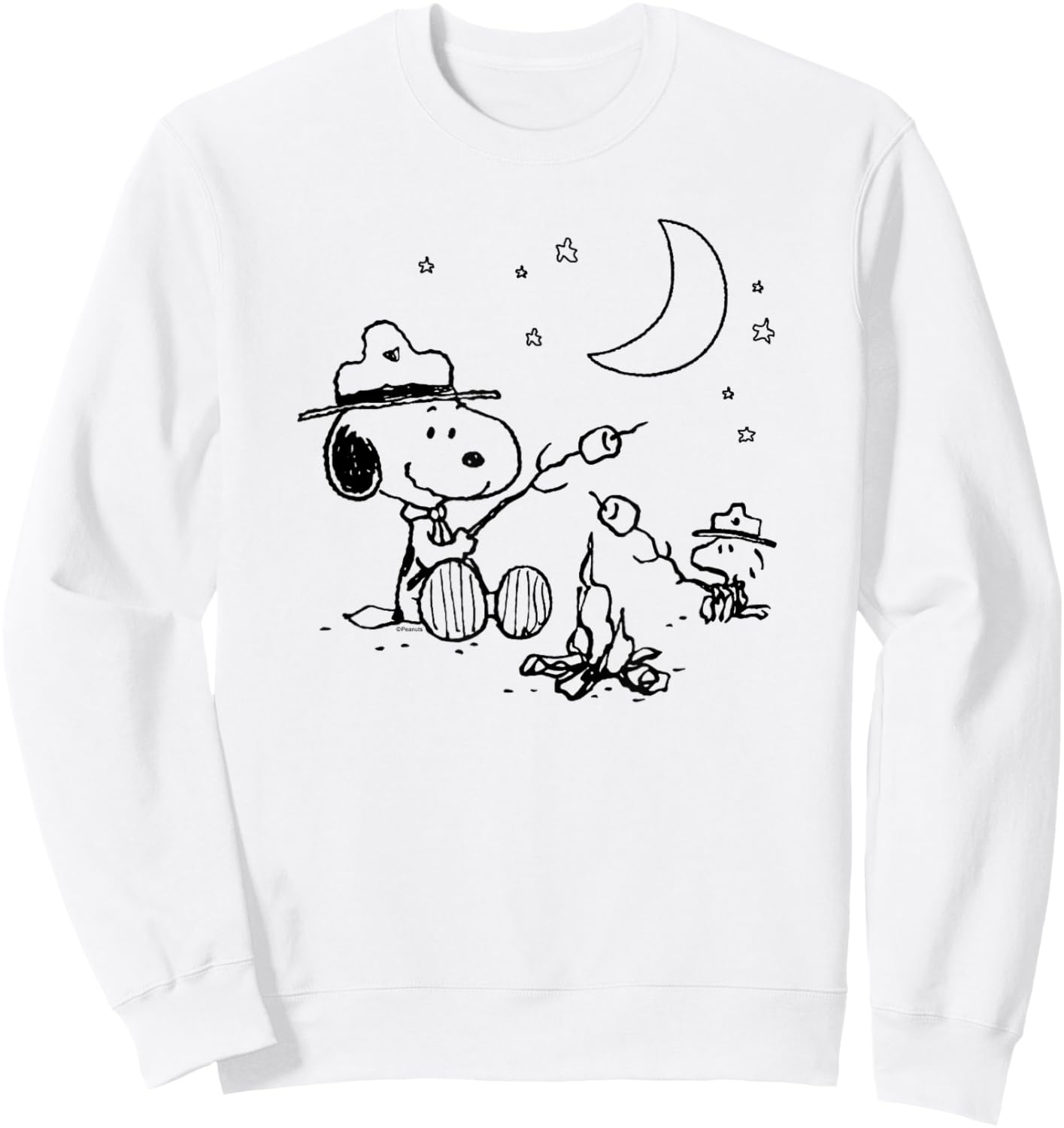 Peanuts - Snoopy Camping , gray Sweatshirt - Sweatshirt | White