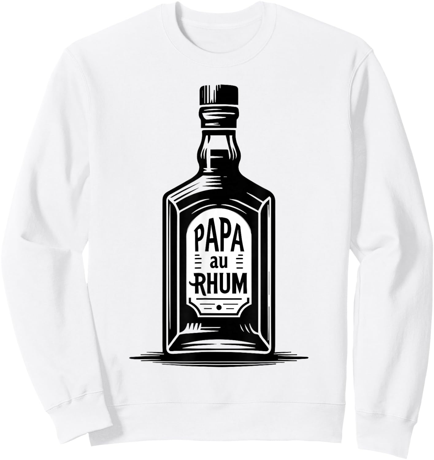 Papa Au Rhum Funny Gift Aperitif Vintage Sweatshirt - Sweatshirt | White