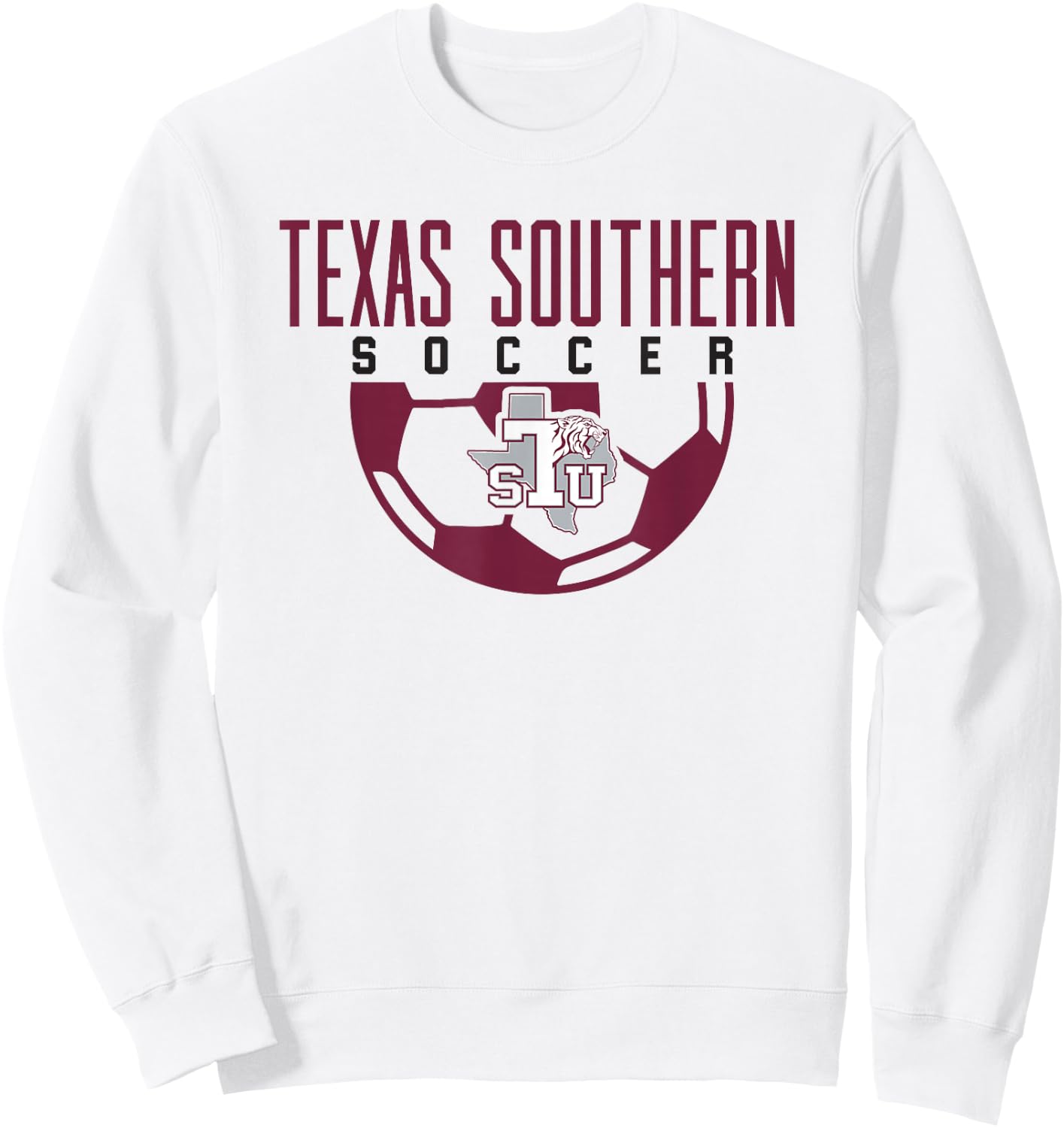 Texas Southern University Tigers Soccer Arch Sweatshirt - Sweatshirt | White
