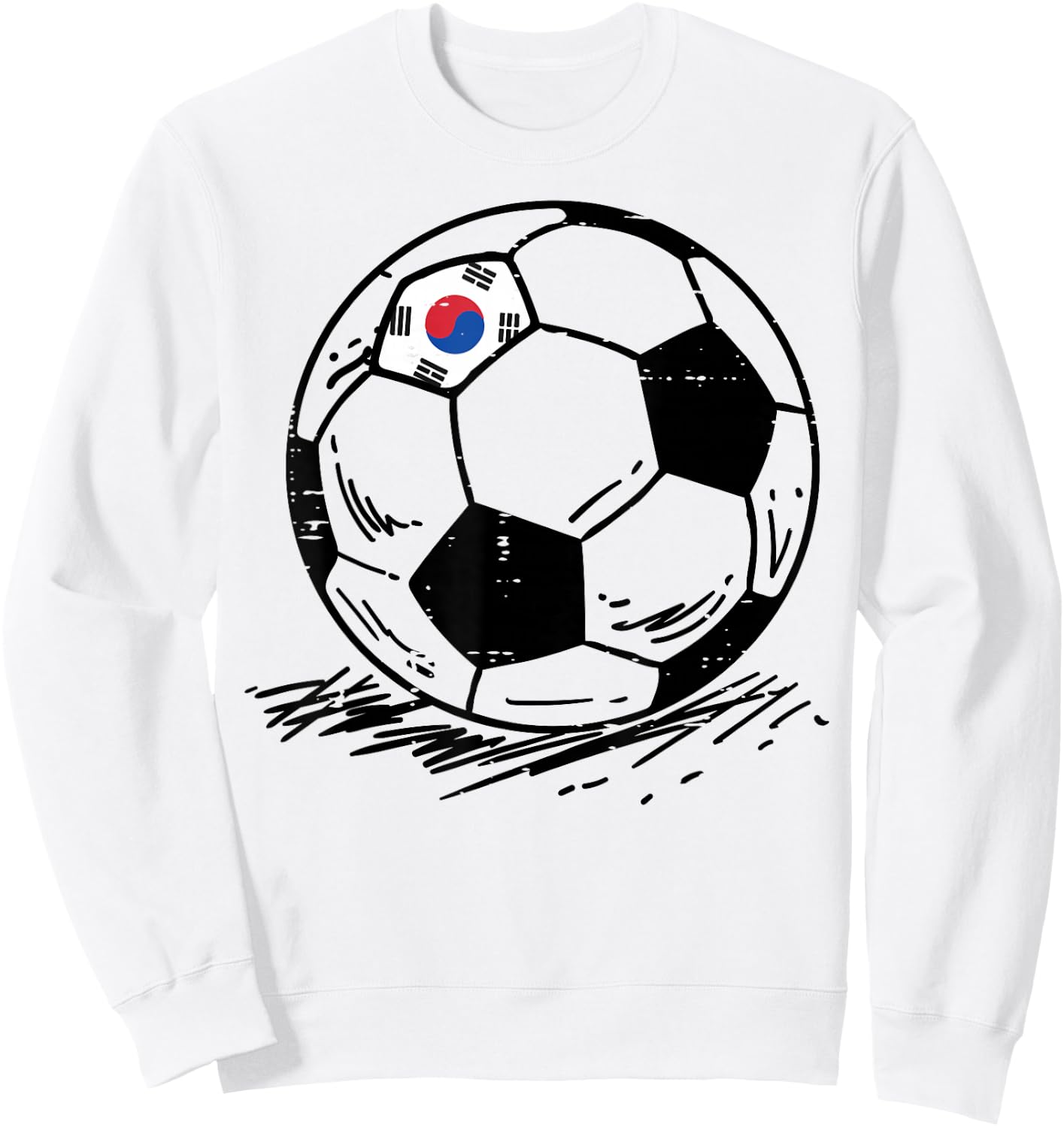South Korea Flag Soccer Ball Football Fan Men Women Kids Sweatshirt - Sweatshirt | White