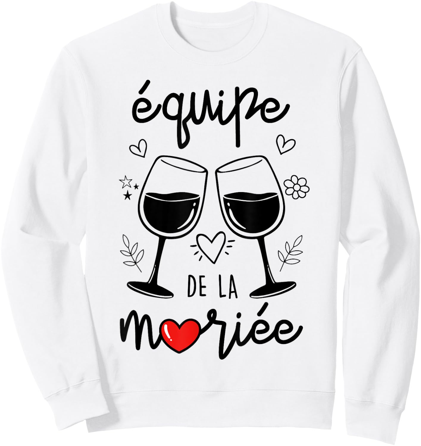Drôle Femme Team De La Mariée EVJF Future Mariée Sweatshirt - Sweatshirt | White