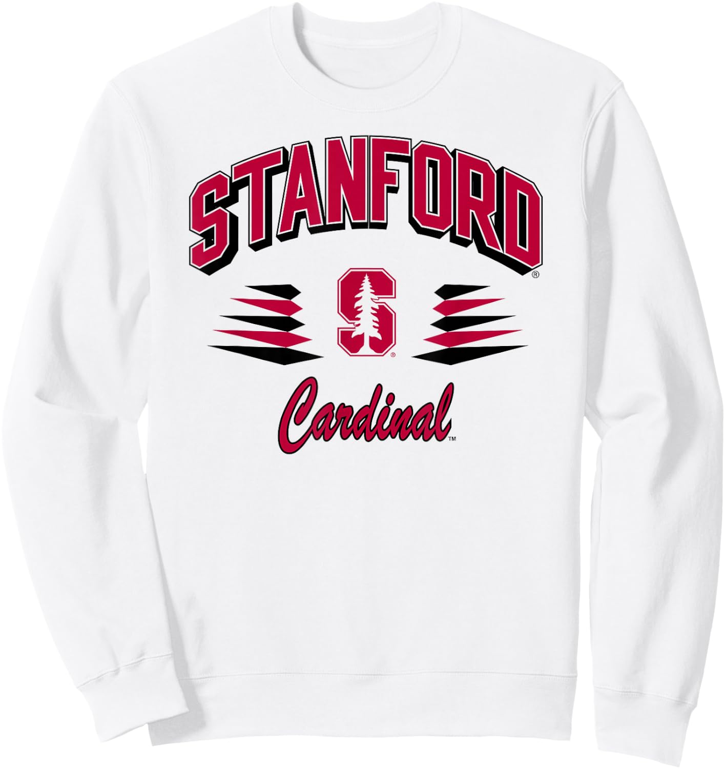 Stanford Cardinal Retro Diamond White Officially Licensed Sweatshirt - Sweatshirt | White