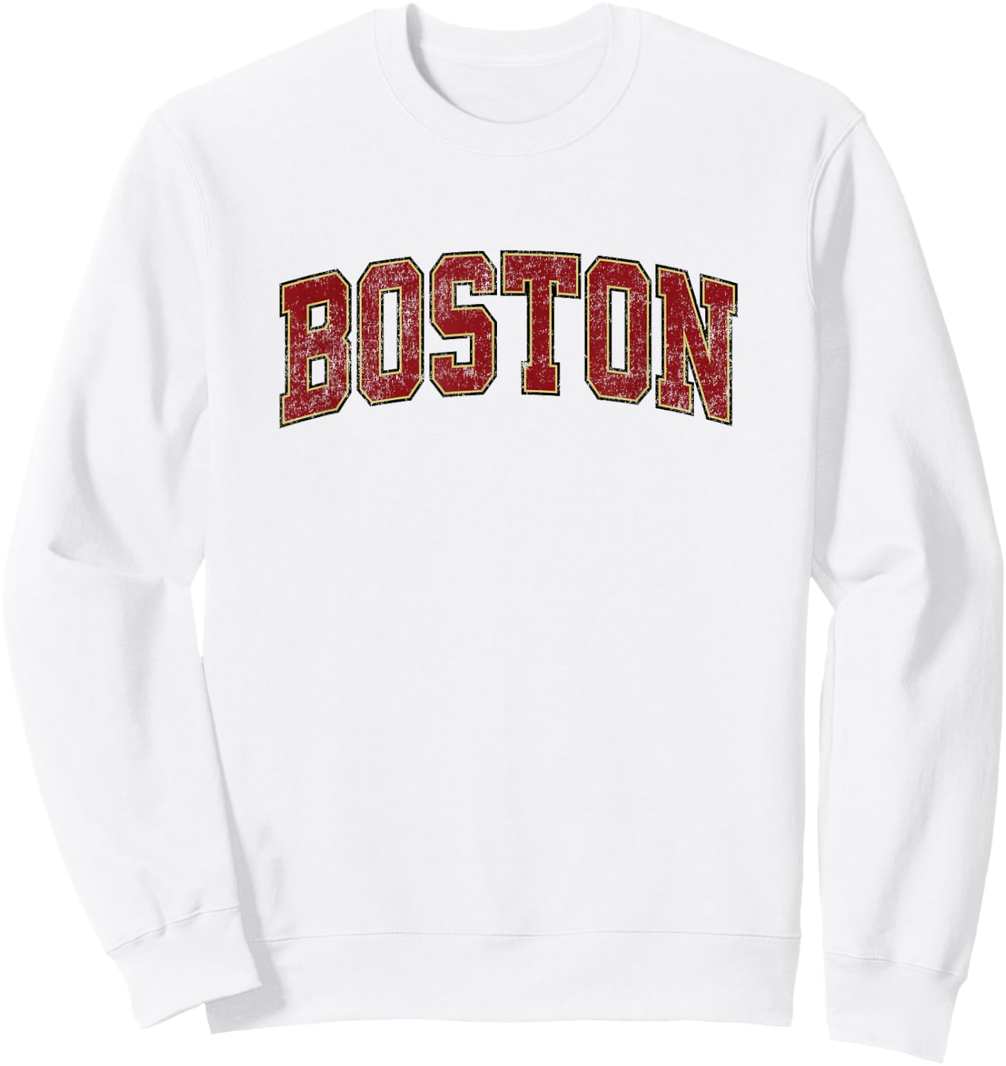 Boston Massachusetts MA Athletisches Sportdesign im Vintage-Stil Sweatshirt - Sweatshirt | White