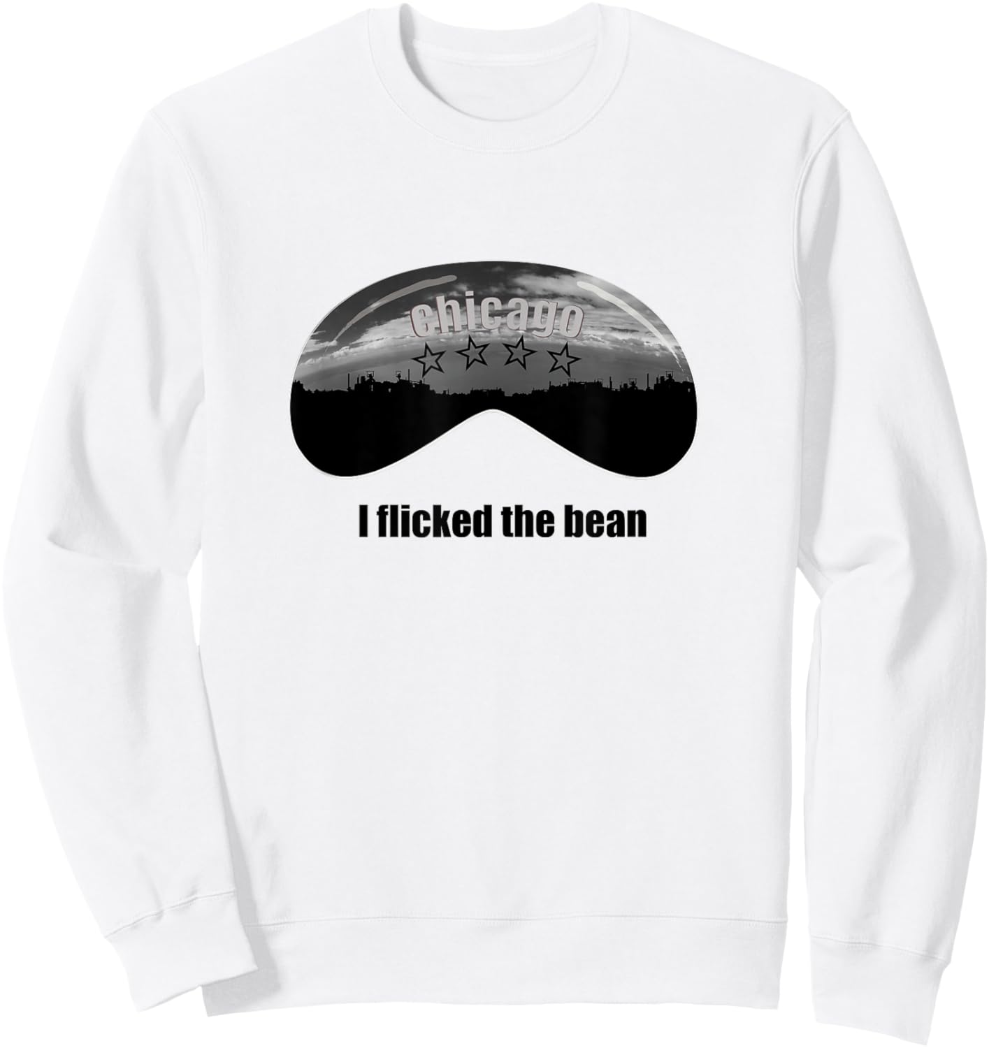 I Flicked the Bean Chicago Cloud Gate Sweatshirt - Sweatshirt | White