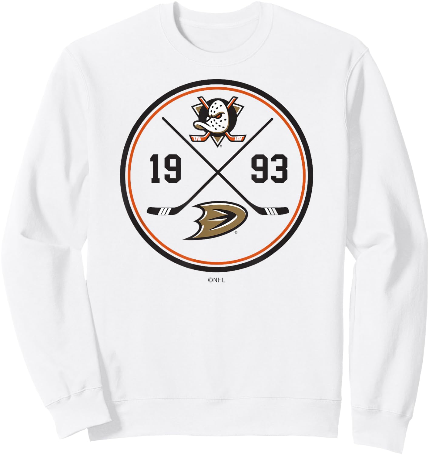 Anaheim Ducks Prize Officially Licensed Sweatshirt - Sweatshirt | White
