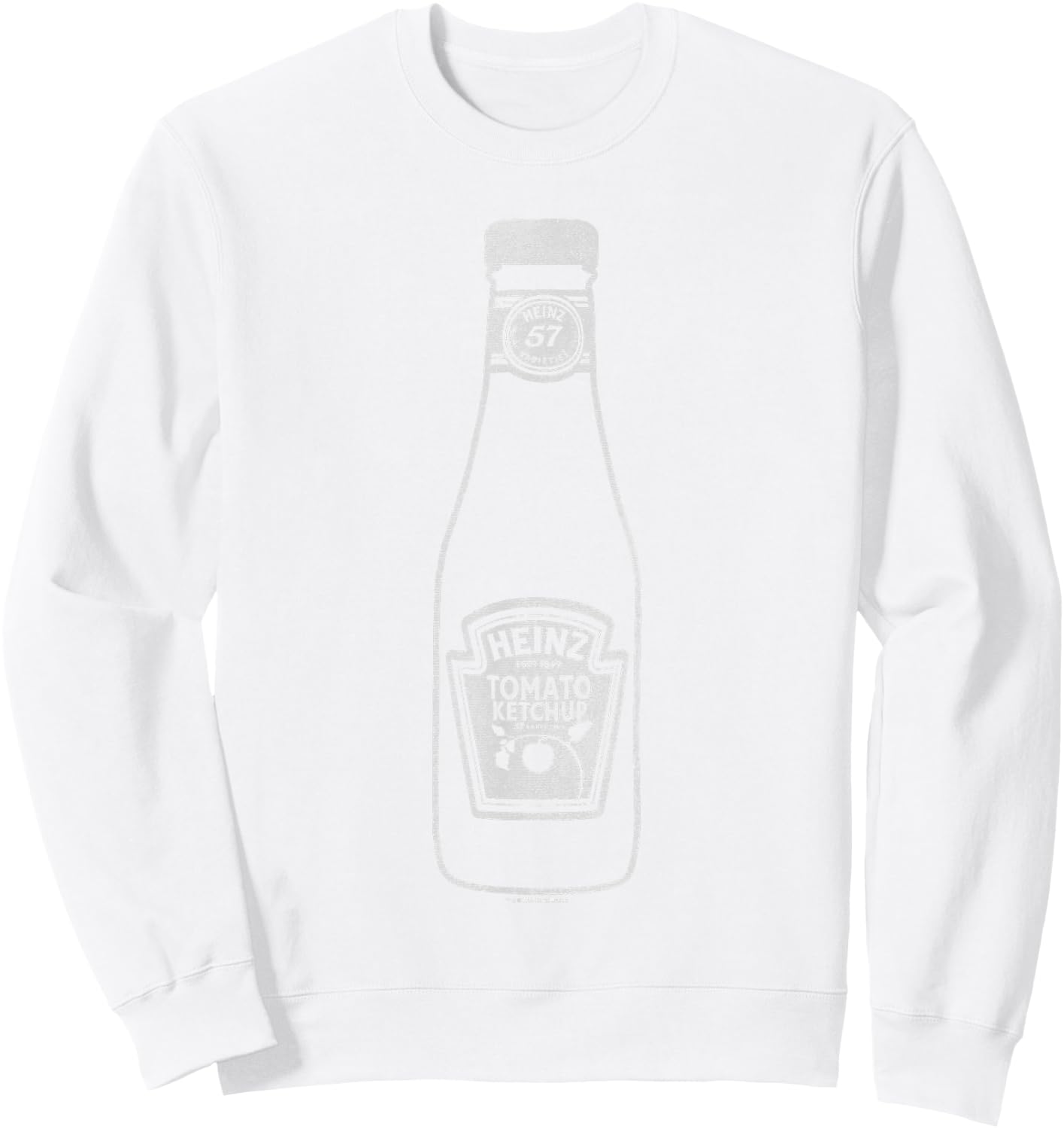 Heinz Tomato Ketchup Iconic Bottle 57 Distressed Big Poster Sweatshirt - Sweatshirt | White