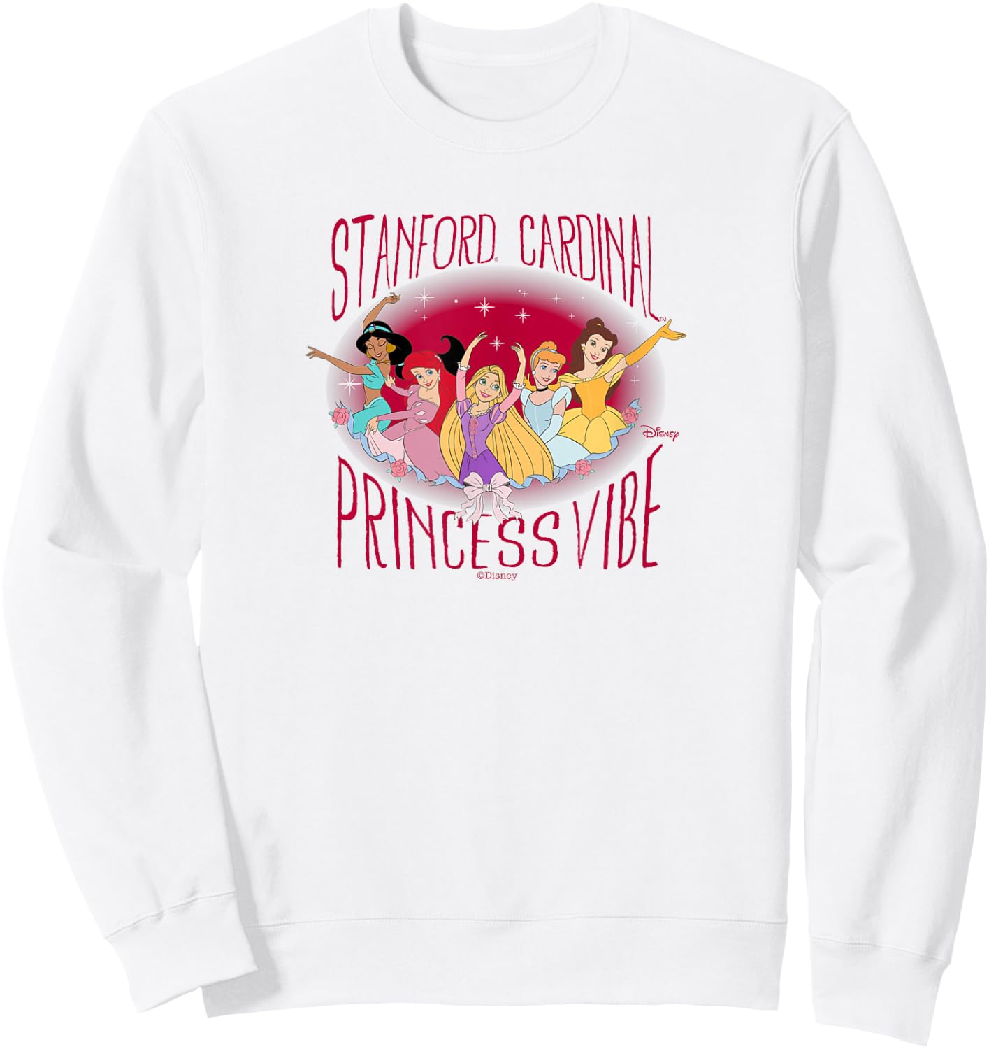 Stanford Cardinal Disney Princess Vibes White Sweatshirt - Sweatshirt | White