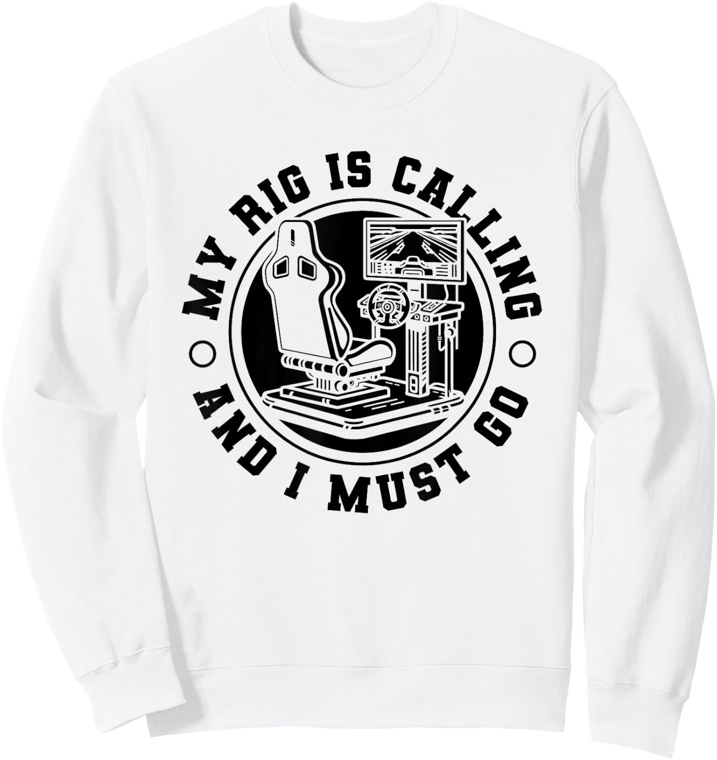 Sim Racer Race - Simulation Car Gaming Sim Racing Sweatshirt - Sweatshirt | White