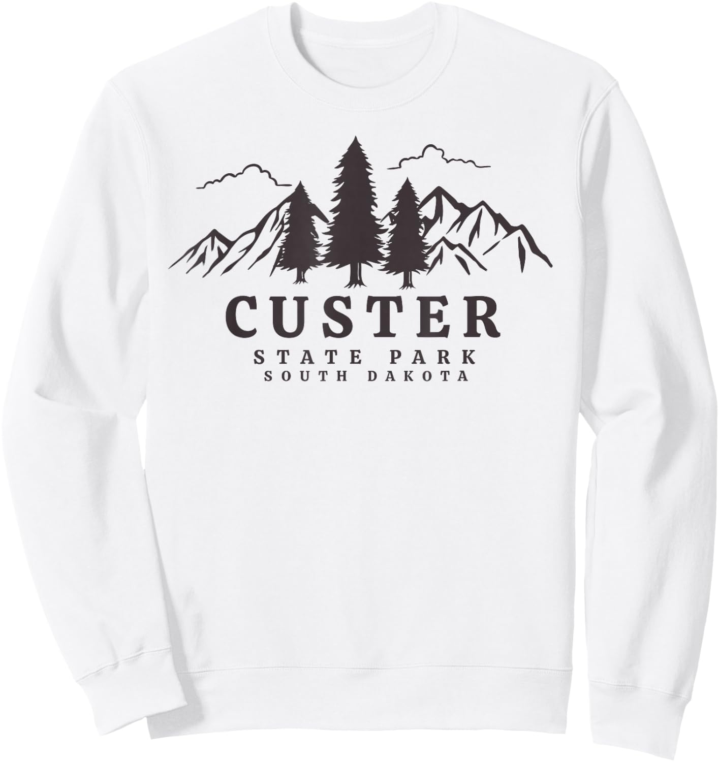 Custer State Park Graphic design Sweatshirt - Sweatshirt | White